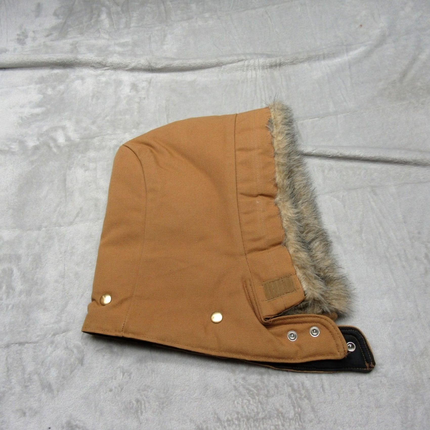 Carhartt Carhartt Detach Hood Unisex One Size Brown Duck Canvas Snap Quilt Lined A01 USA Size ONE SIZE - 2 Thumbnail