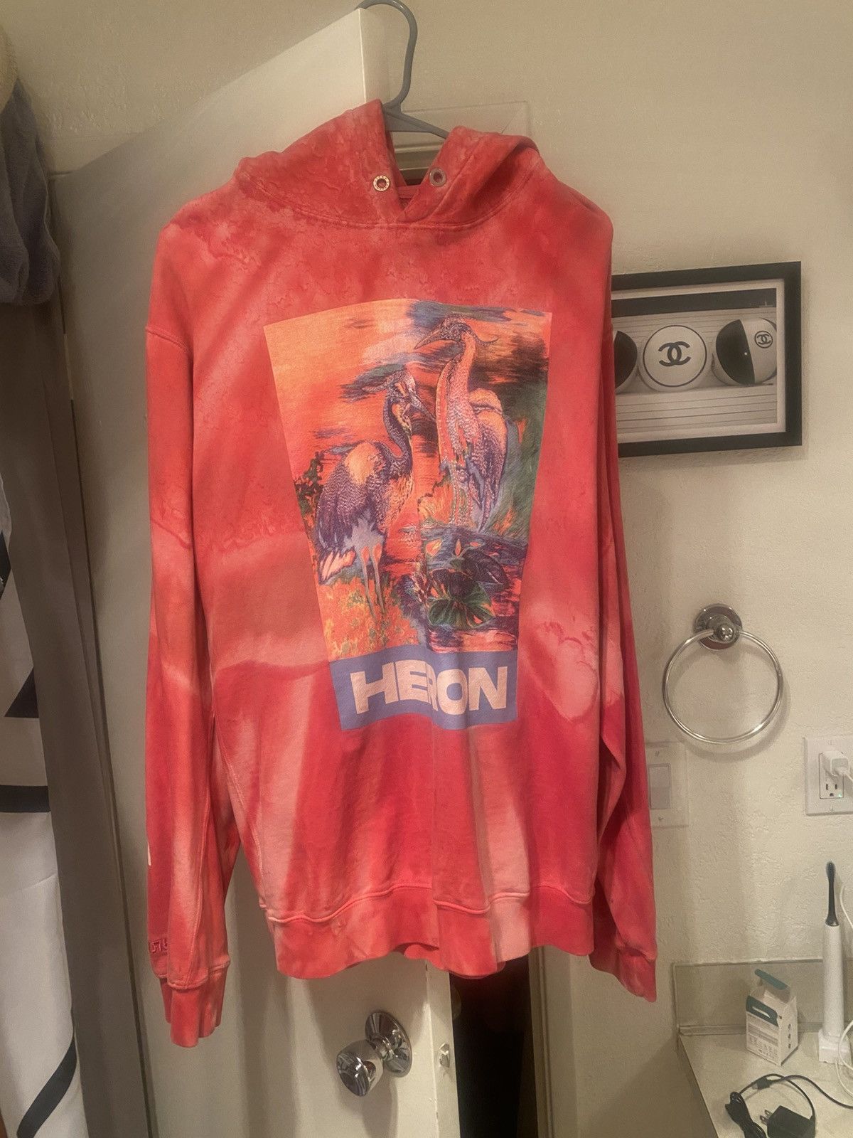 Heron Preston Heron Preston Red Tie-Dye "Heron Colors" Ribs Hoodie Size US L / EU 52-54 / 3 - 1 Thumbnail