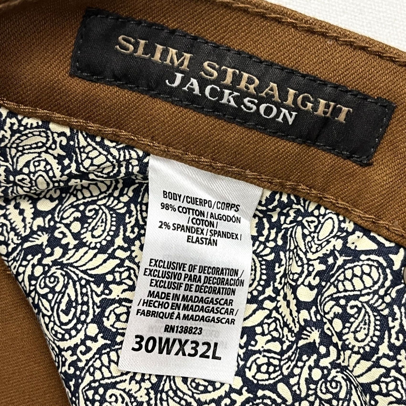 Cody James Cody James Jackson Jeans Mens 30 x 32 Slim Straight Brown Workwear Western Wear Jeans Men's Regular 30 Brown Slim Straight Western Mens Size US 30 / EU 46 - 3 Thumbnail
