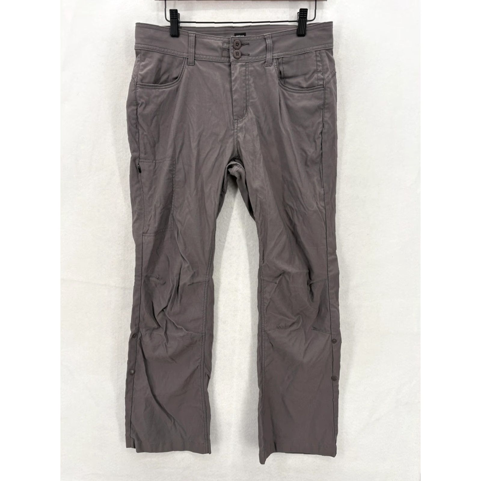 Prana Prana Halle Pant II Womens 10 Tall Gray Nylon Stretch Convertible Size 32" / US 10 / IT 46 - 2 Thumbnail