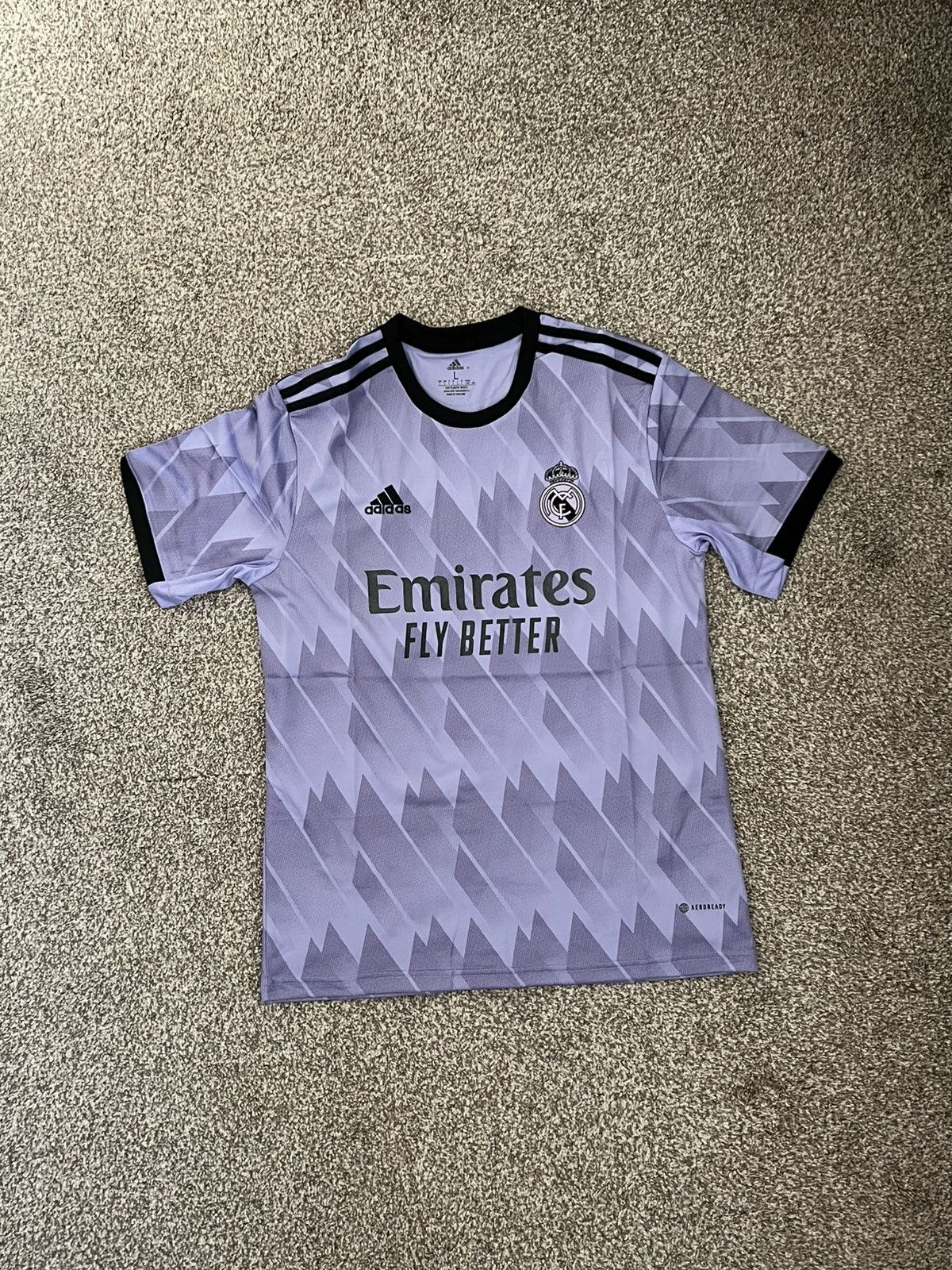 Adidas Purple Real Madrid Jersey Size US L / EU 52-54 / 3 - 1 Thumbnail