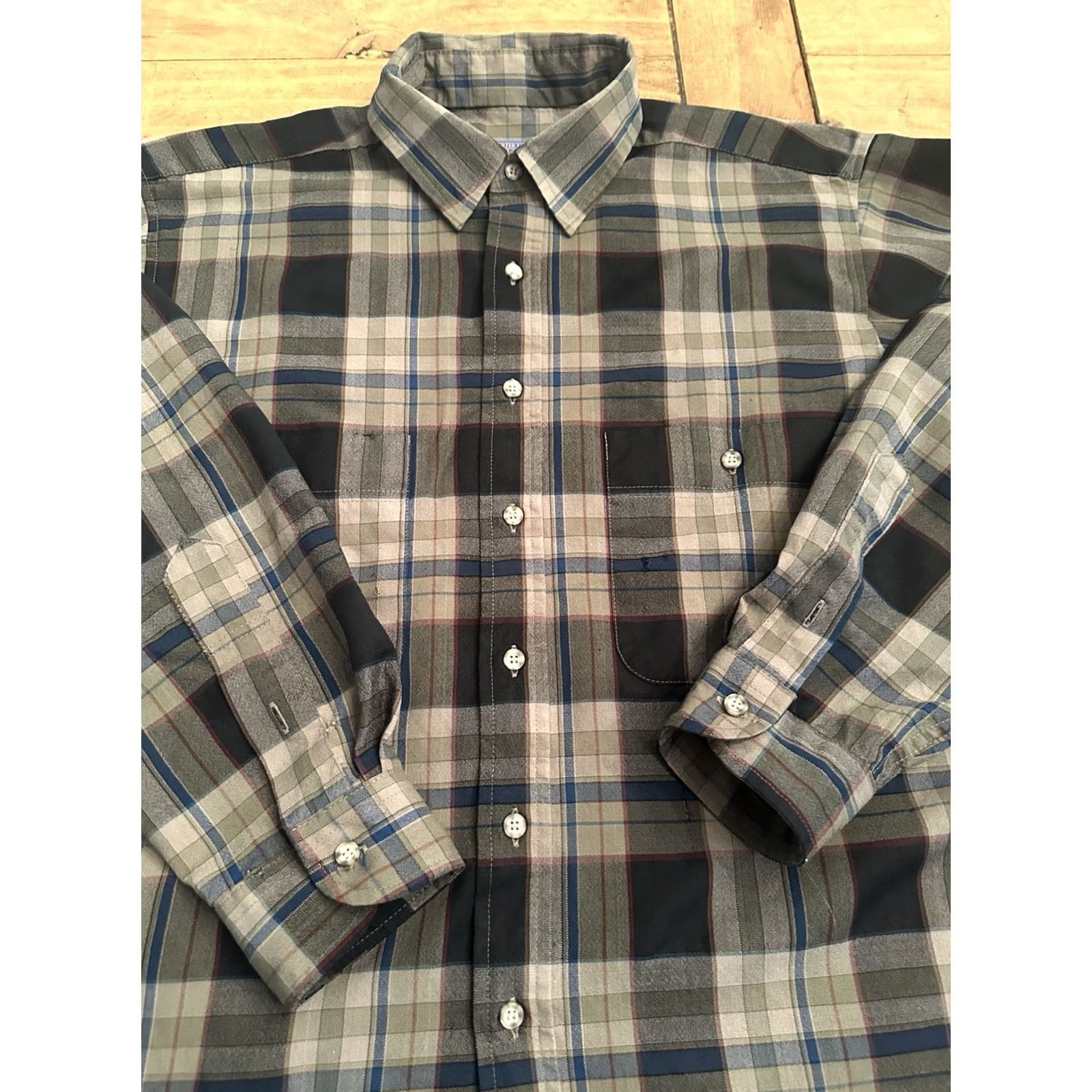 Pendleton Pendleton Shirt L Long Sleeve Wool Plaid Beige Button-Up Mens OR Adults Mens Size US L / EU 52-54 / 3 - 2 Thumbnail
