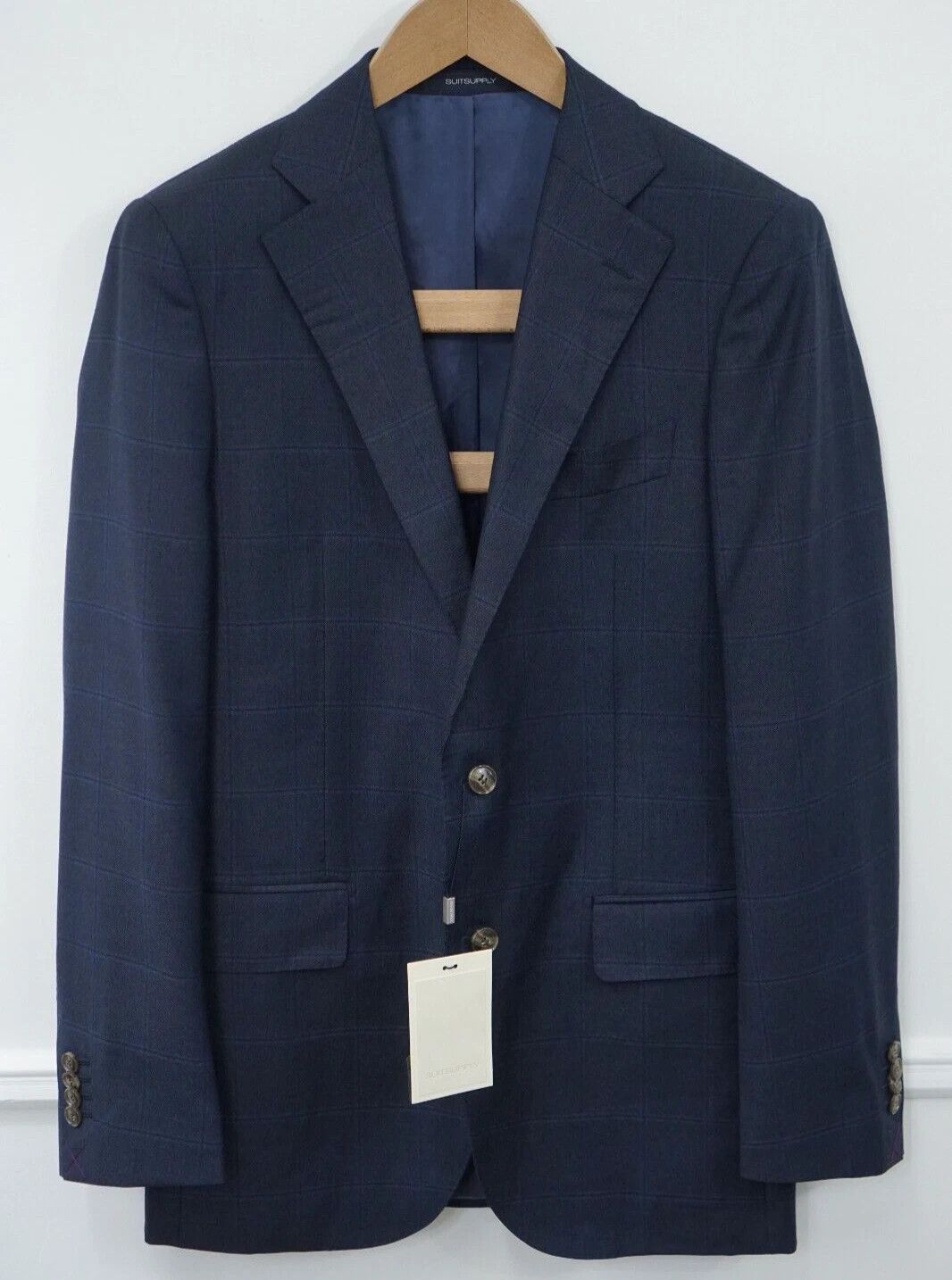 Suitsupply Men Suitsupply Blazer Lazio Pure Wool S110 Navy Blue US38L Size 38L - 1 Thumbnail