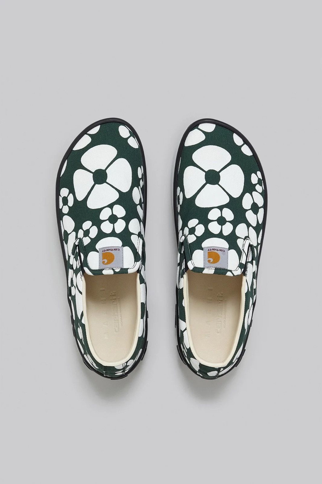 Carhartt Wip × Marni !DS! SS22 Marni X Carhartt Floral Print Green Slip Ons Size US 12 / EU 45 - 1 Thumbnail