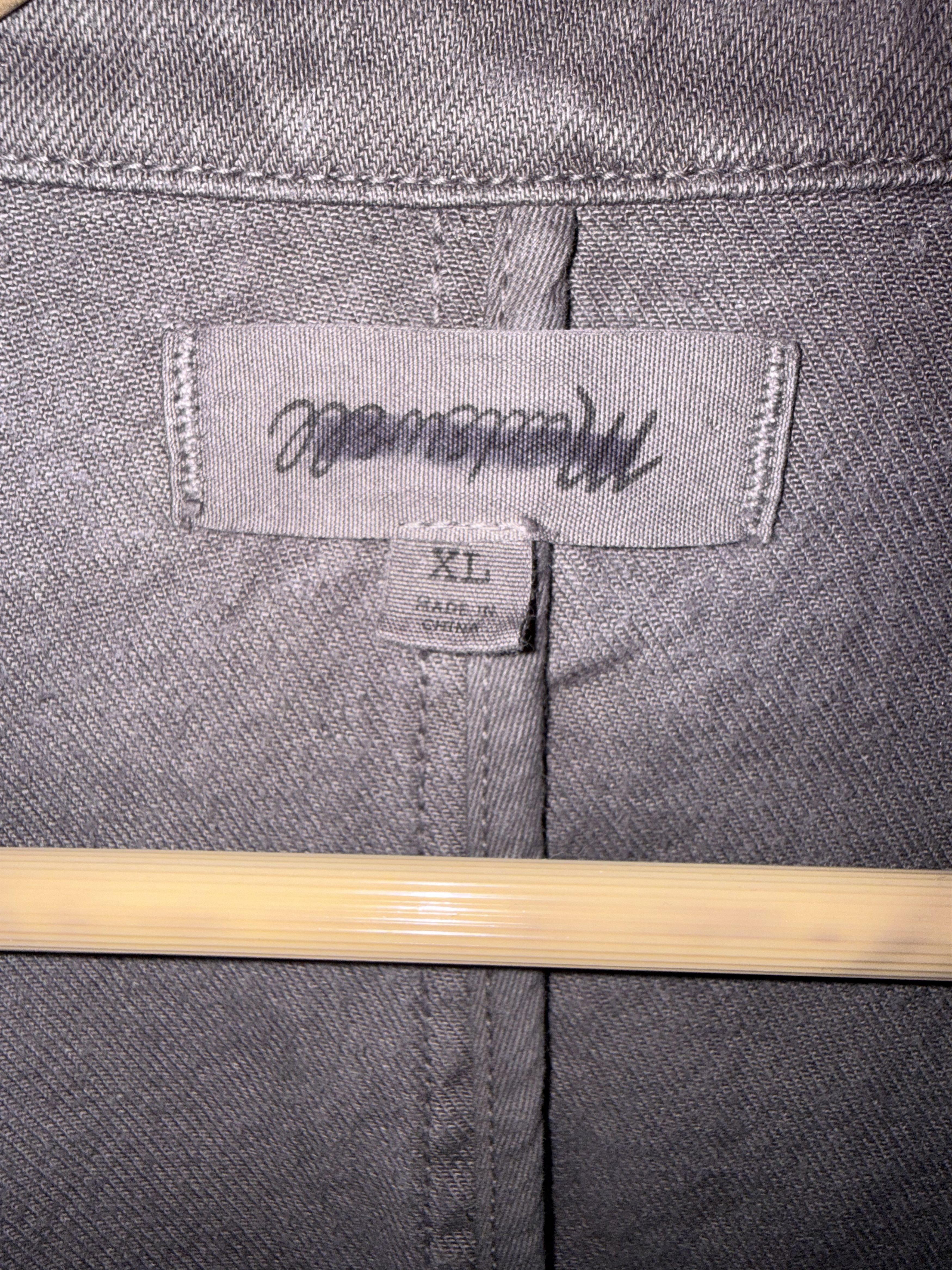 Madewell Madewell Cotton/Hemp Garment Dyed Gray Sport Coat XL Size 42R - 4 Thumbnail