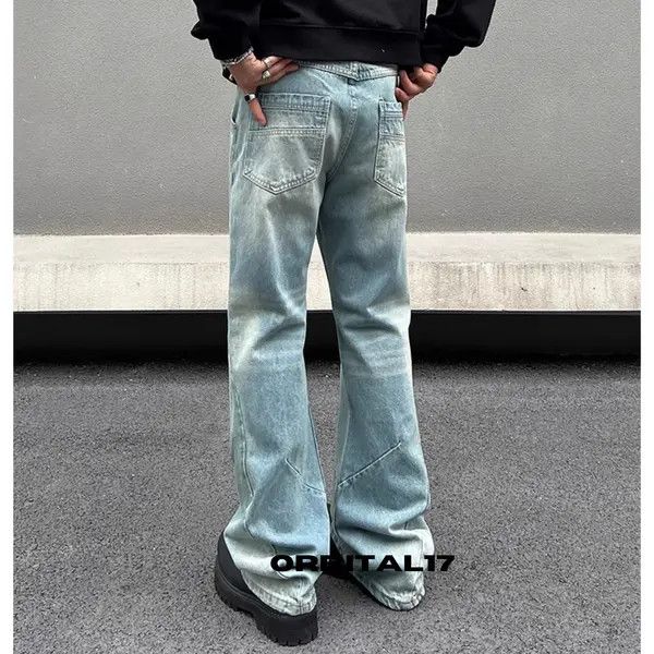 Jean VIBE Blue Baggy Flare Denim Jeans Size US 34 / EU 50 - 3 Thumbnail