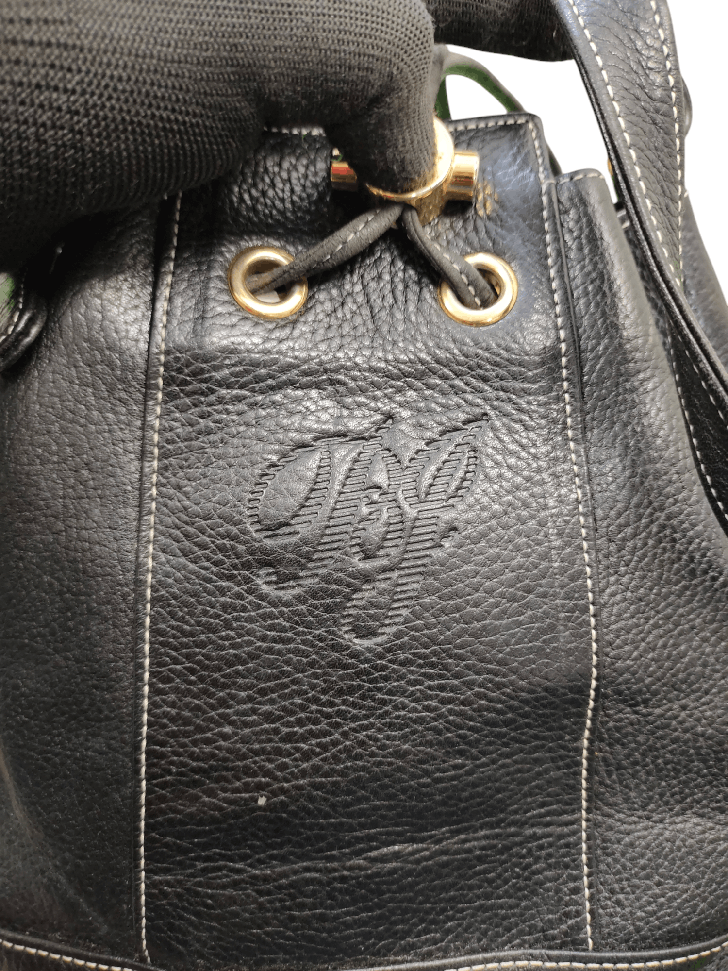 Leather Vintage Jacovitti Italy Patina Full Leather Bucket Bag Size ONE SIZE - 6 Thumbnail