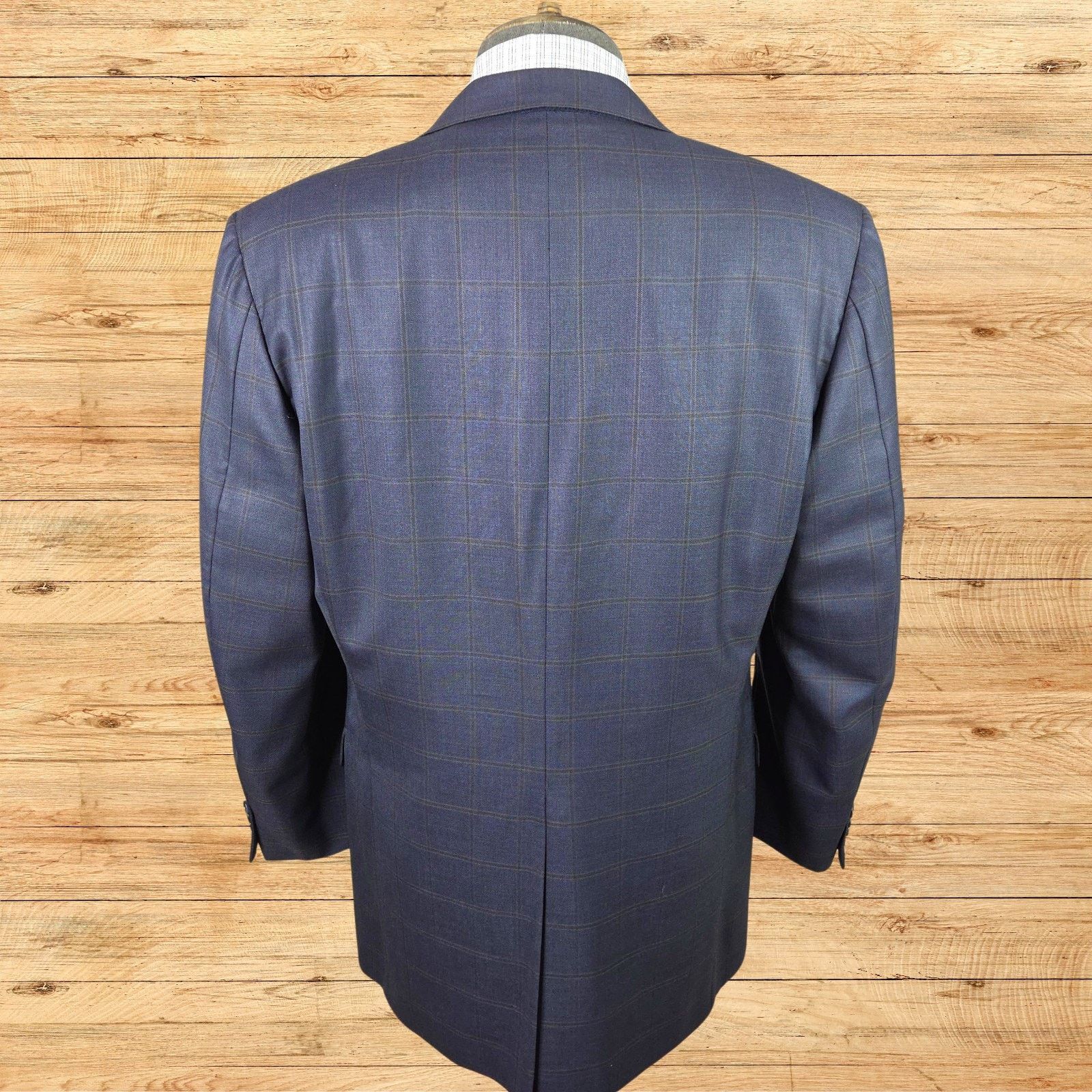 Hickey Freeman Hickey Freeman Madison Sports Jacket Mens 42L Blue Worsted Size 42L - 4 Thumbnail