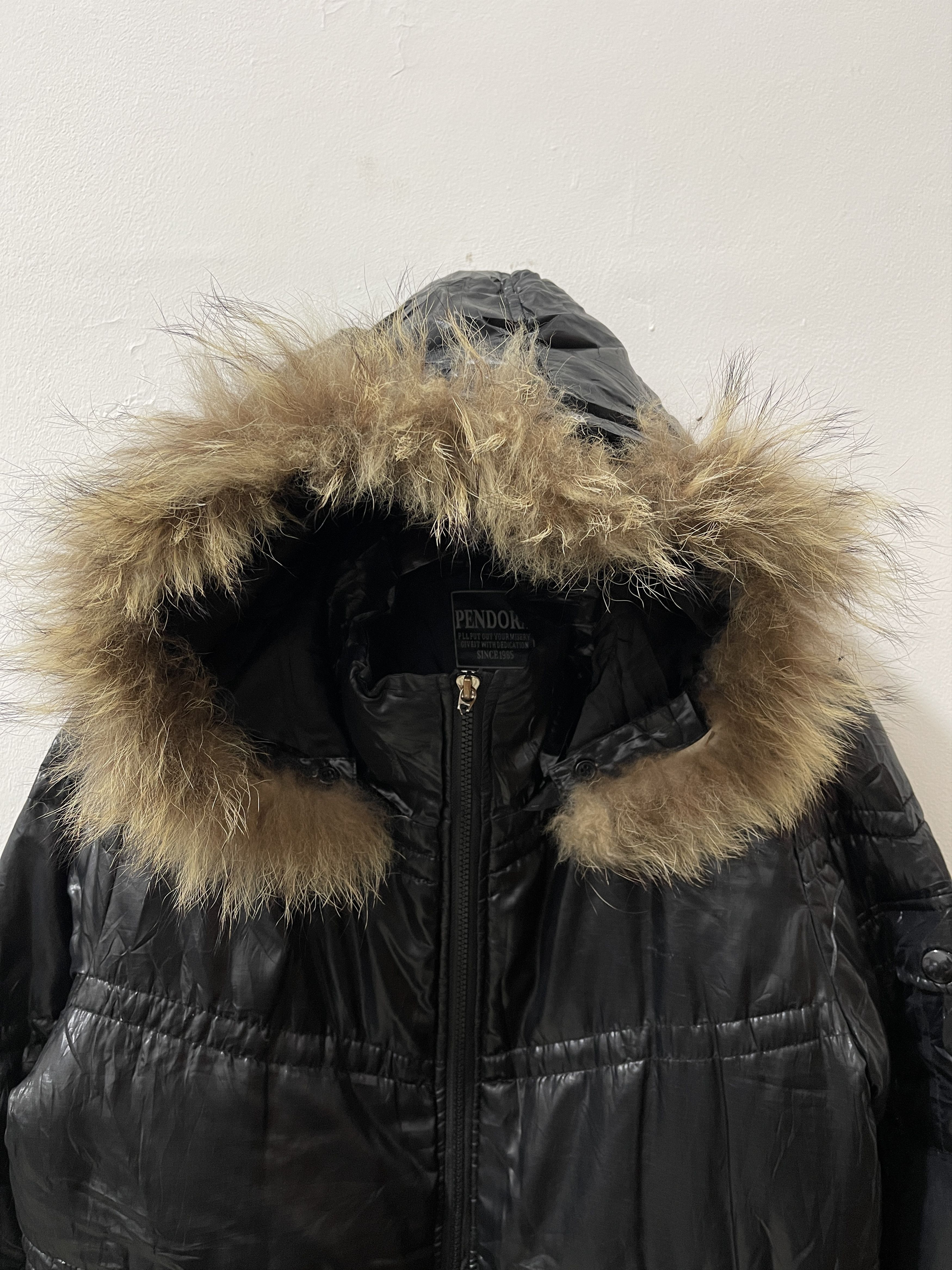 Japanese Brand 2000s Pendora Japan Archive Fur Puffer Vkei Style Jacket Size US M / EU 48-50 / 2 - 2 Thumbnail