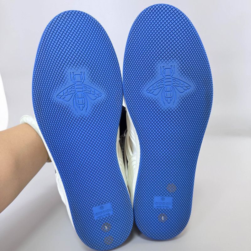 Gucci Gucci High-Top Basketball Sneakers in White and Blue - Size US 8.5 / EU 41-42 - 3 Thumbnail
