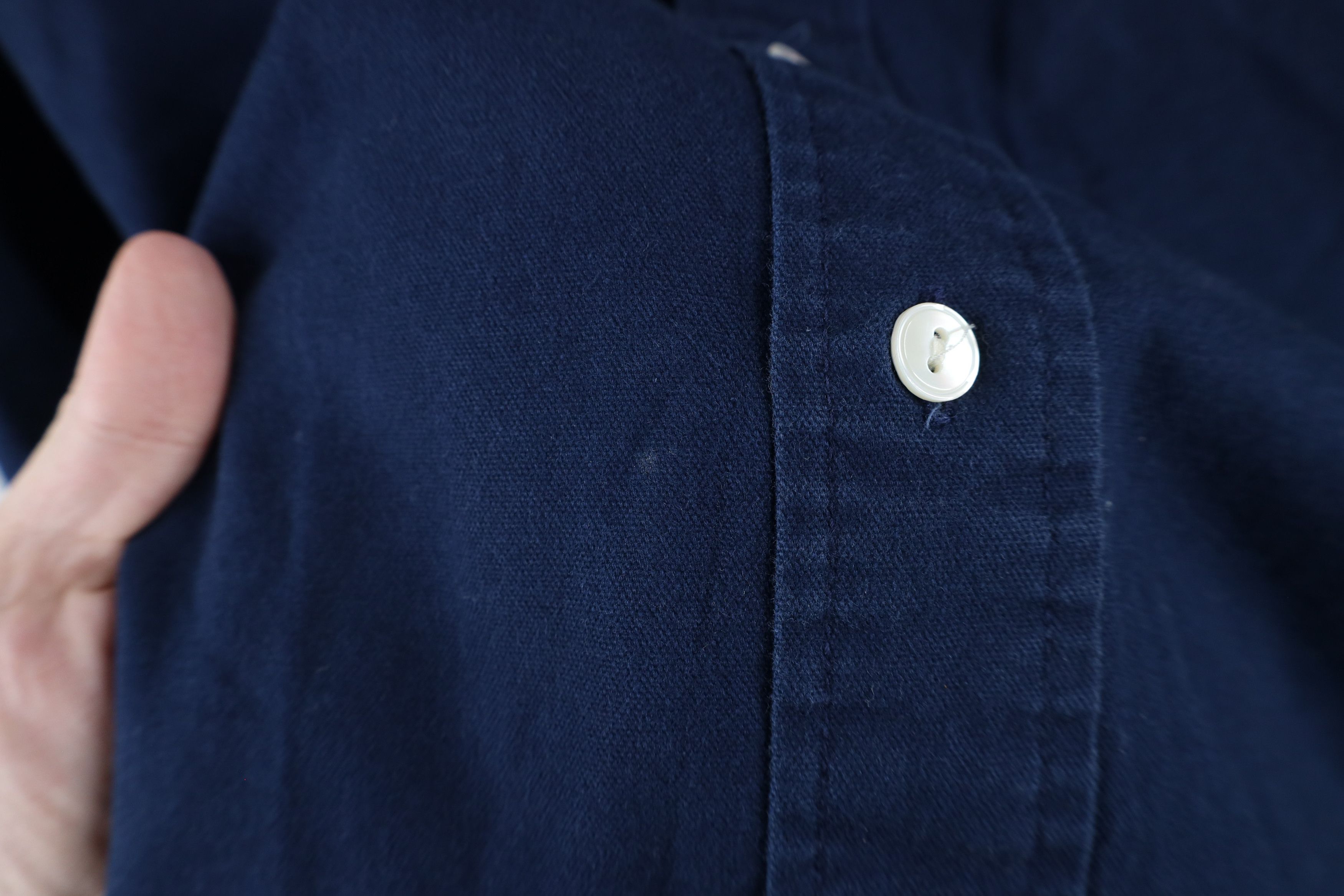 Ralph Lauren × Vintage Vintage 90s Ralph Lauren Collared Button Shirt Blue Cotton Size L / US 10 / IT 46 - 5 Thumbnail