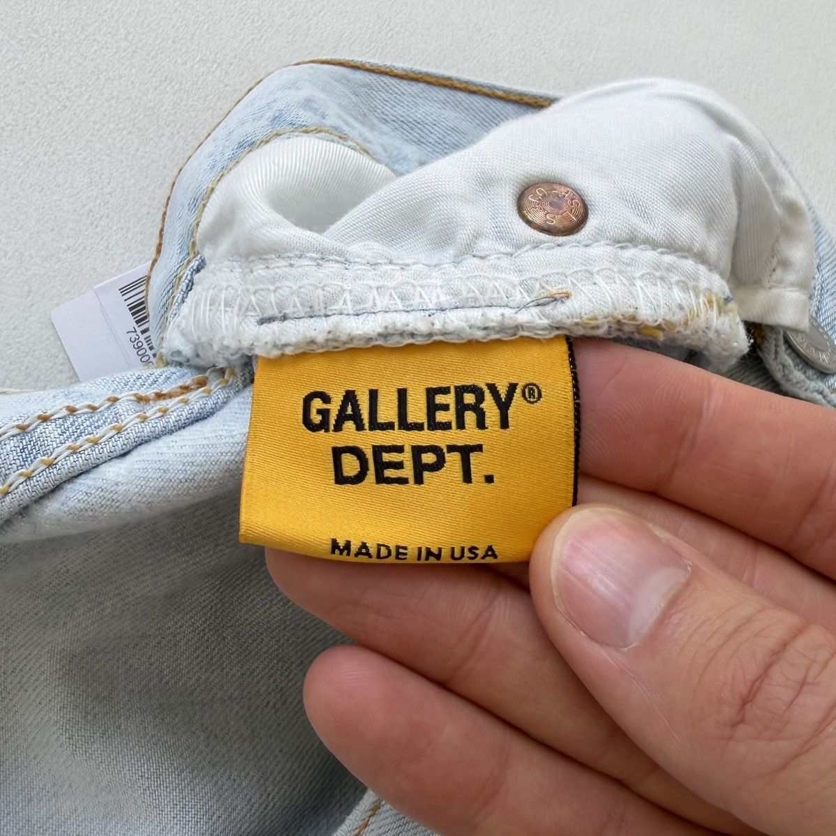 Gallery Dept. Ken 5001 Reworked Washed Blue Jeans Size US 36 / EU 52 - 9 Thumbnail