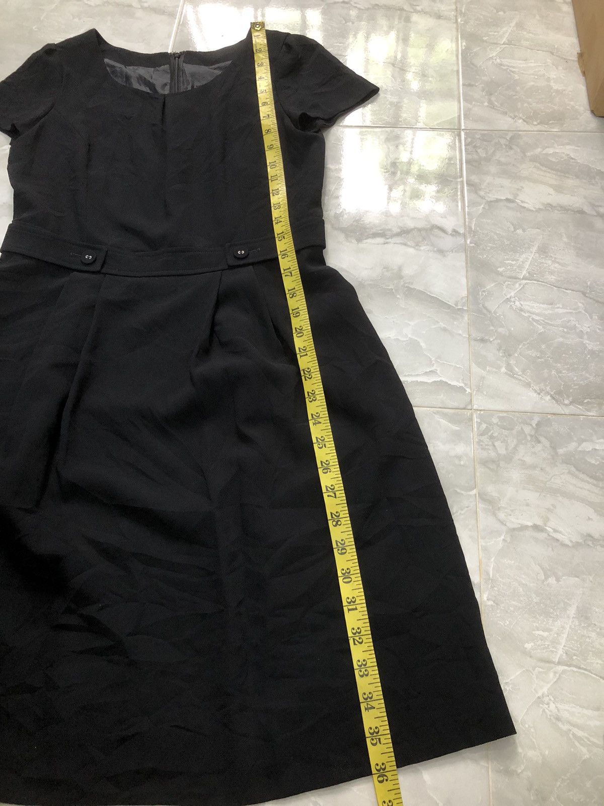 Michel Klein Michel Klein Paris Black Elegant Midi Dress Size XS / US 0-2 / IT 36-38 - 14 Thumbnail