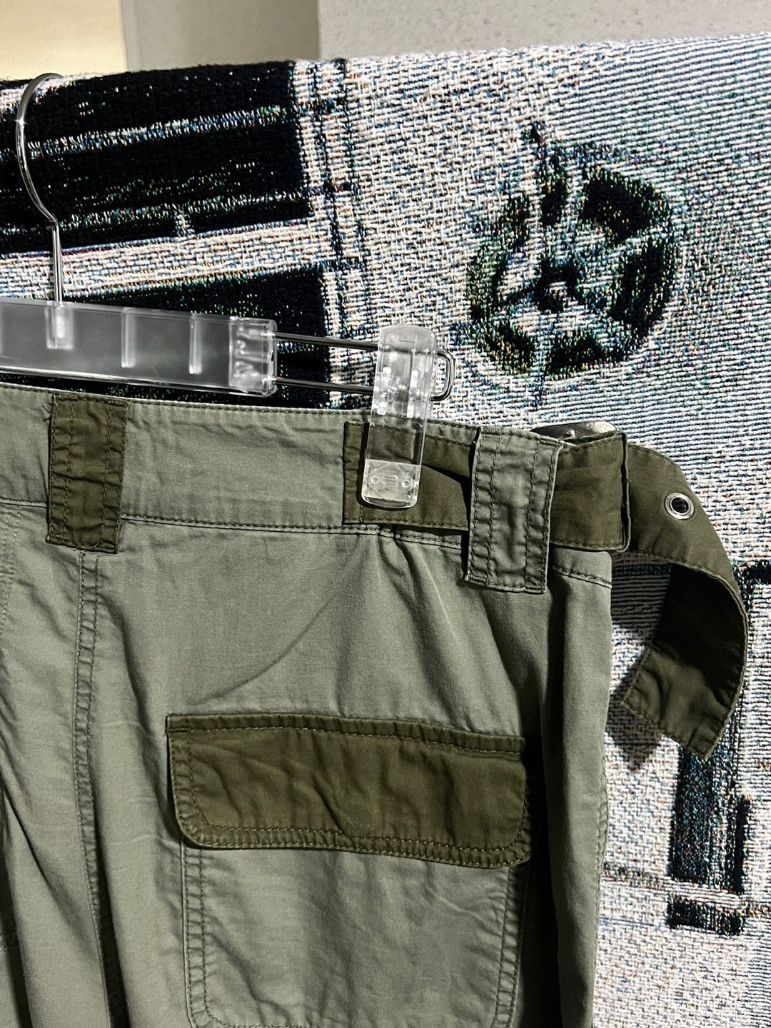 Asos ASOS Parachute Bondage Cargo Pants Khaki Size US 31 - 5 Thumbnail