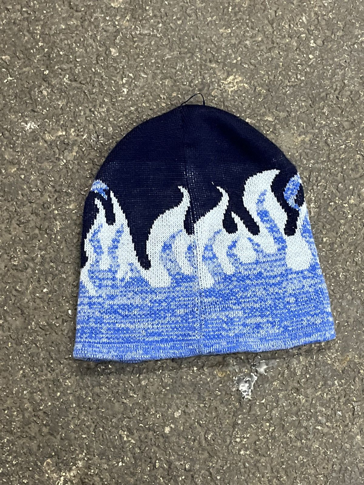 Vintage Flame beanie y2k streetwear style rare hype jnco skater Size ONE SIZE - 2 Thumbnail