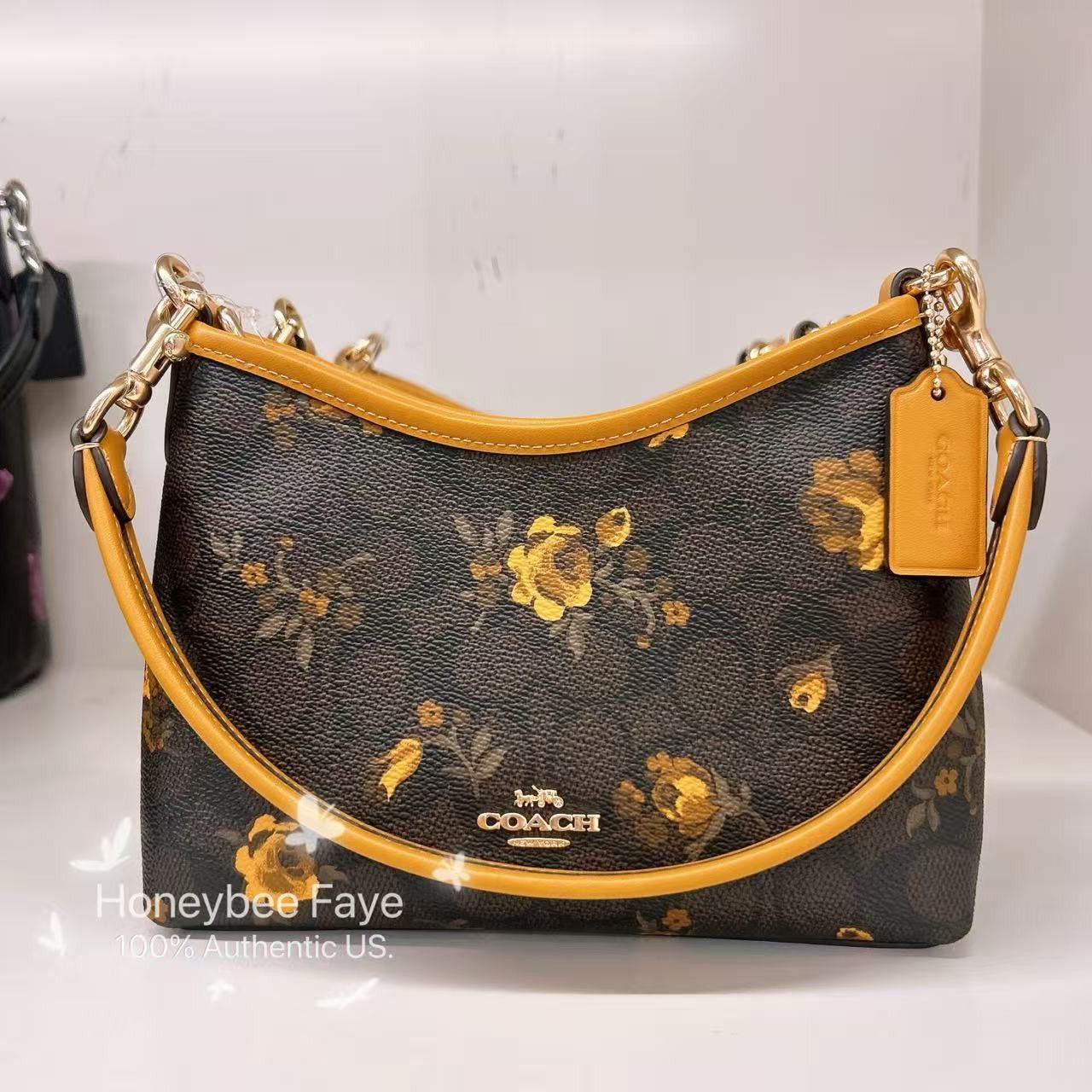Coach Laurel Small Shoulder Bag In Signature Canvas With Floral Size ONE SIZE - 1 Thumbnail