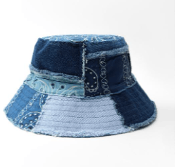 Zara PATCHWORK DENIM BUCKET HAT Size ONE SIZE - 1 Thumbnail
