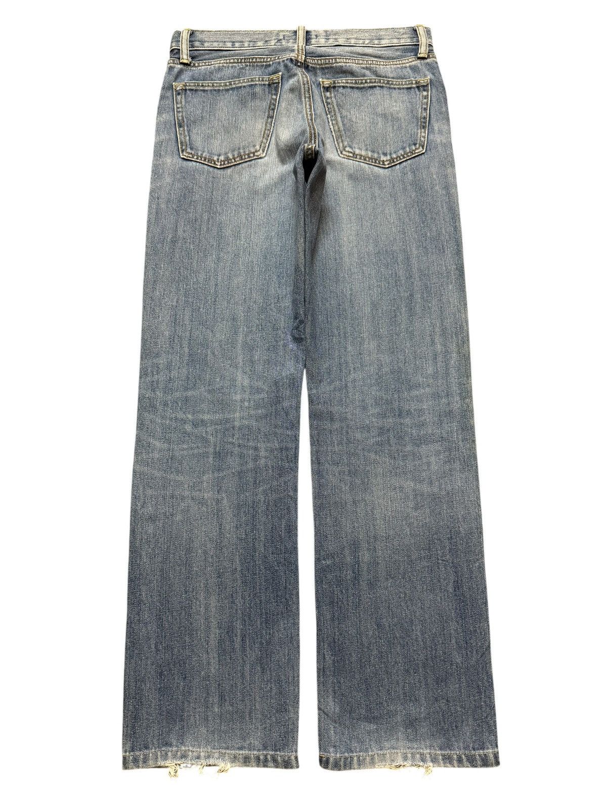 Uniqlo Vintage Y2K Japan Uniqlo Blue Faded l Distress Straight Leg Size US 30 / EU 46 - 2 Thumbnail