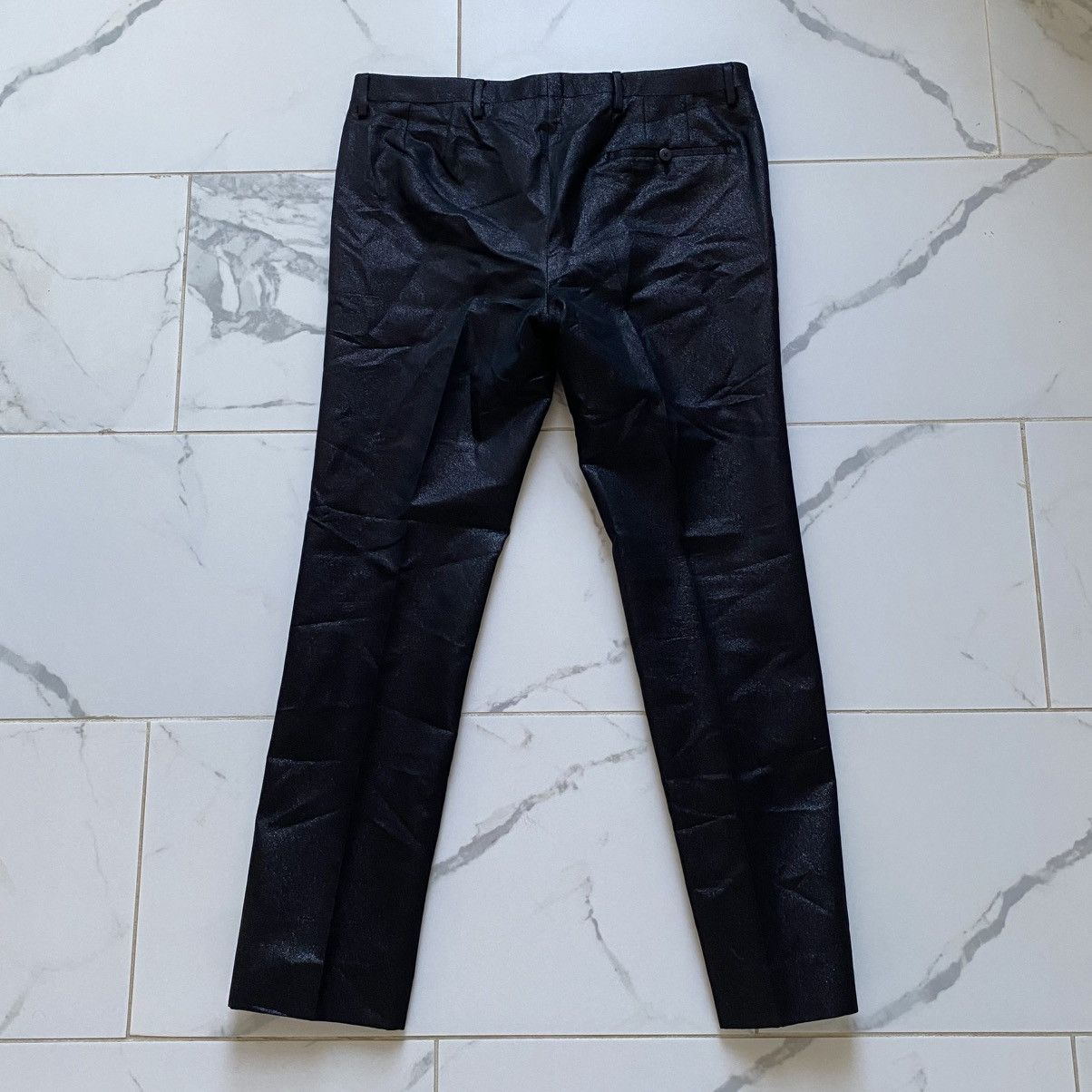 Lanvin Lanvin Trousers Pants Black Sparkle Acetate Blend 48 / 36W Size 36" / US 14 / IT 50 - 2 Thumbnail