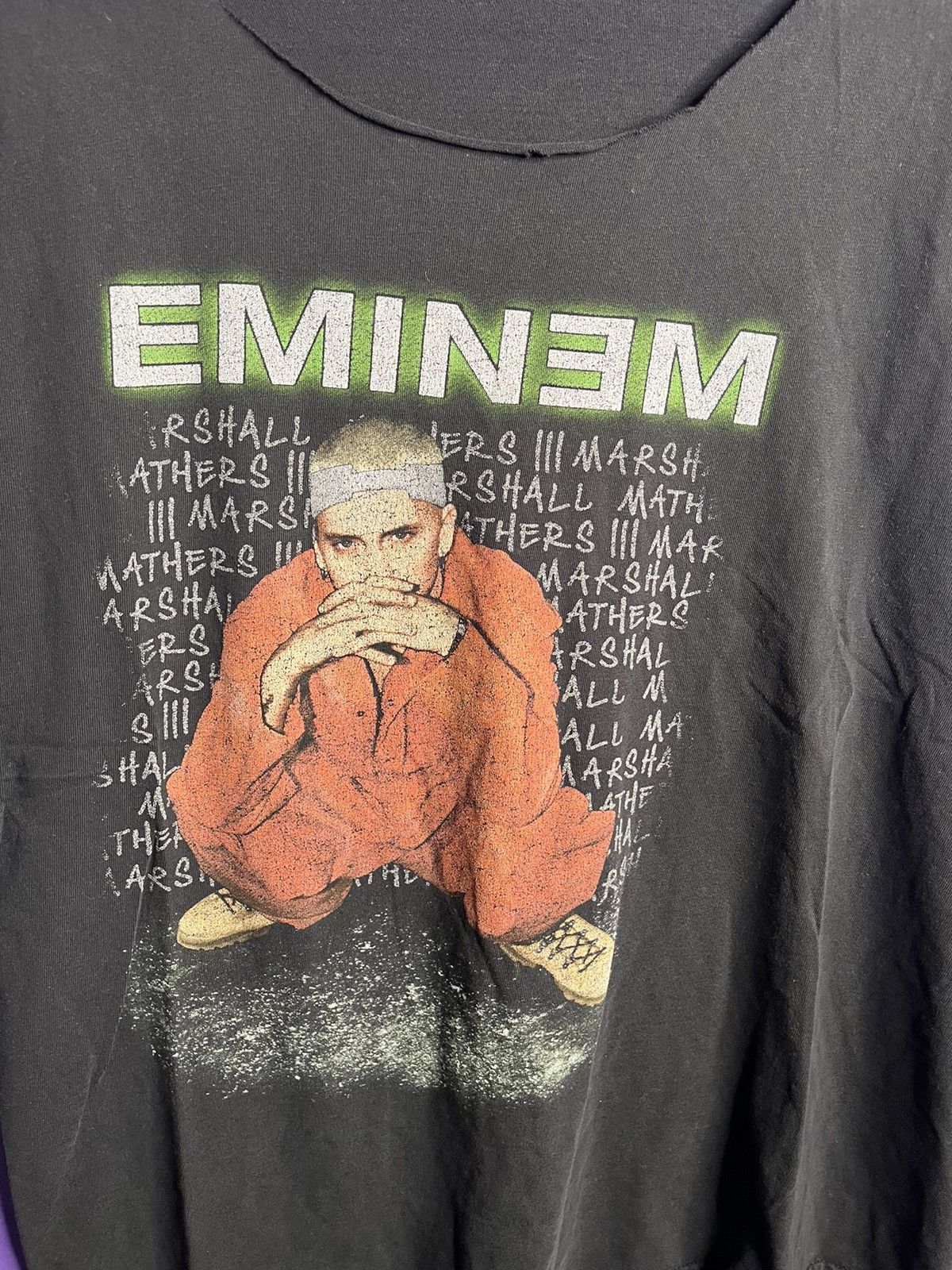 Band Tees × Vintage Vintage 90s Eminem criminal chopped tank top Size US L / EU 52-54 / 3 - 3 Thumbnail