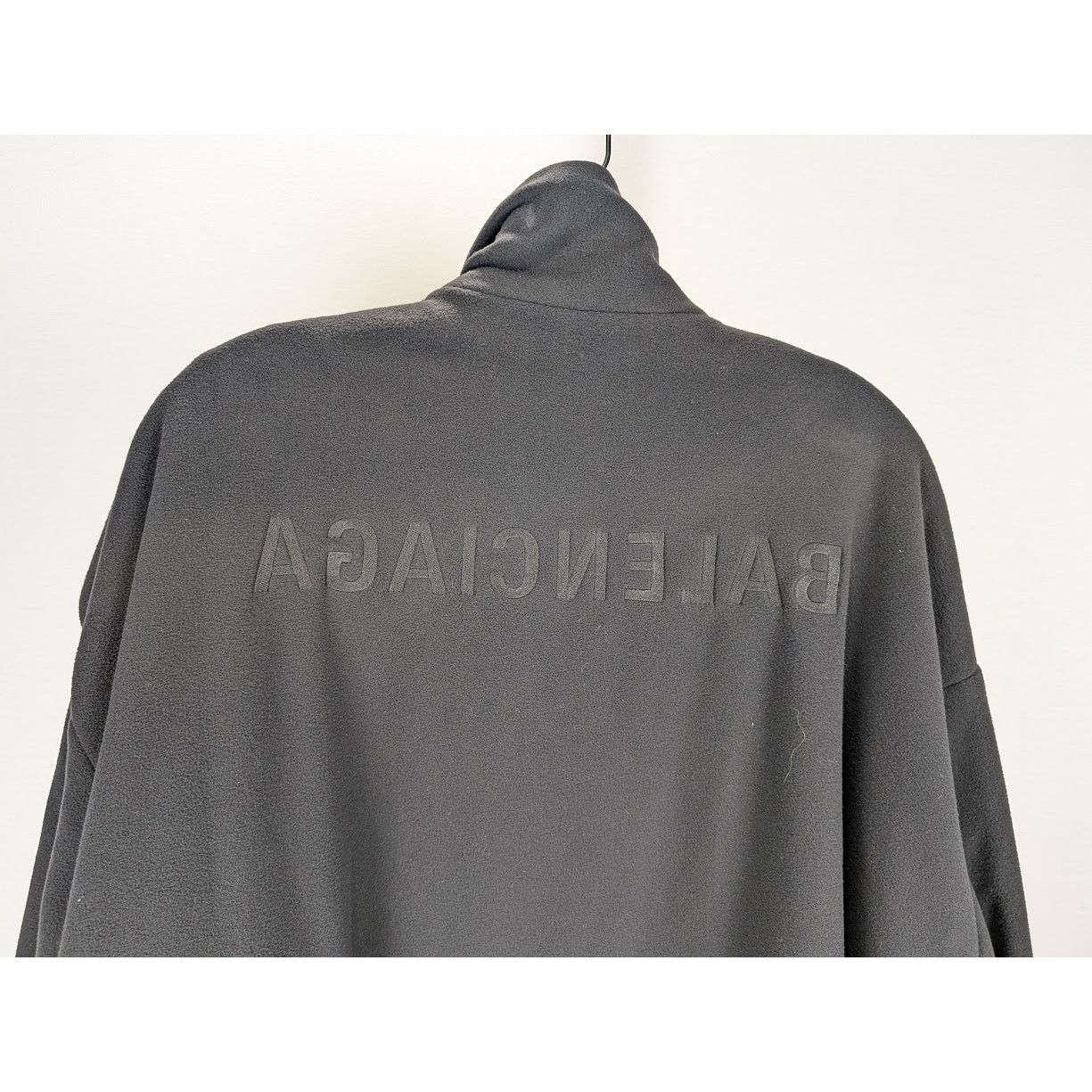 Balenciaga o1rshd1 Fleece Zip Up Jacket in Black Size US M / EU 48-50 / 2 - 11 Thumbnail
