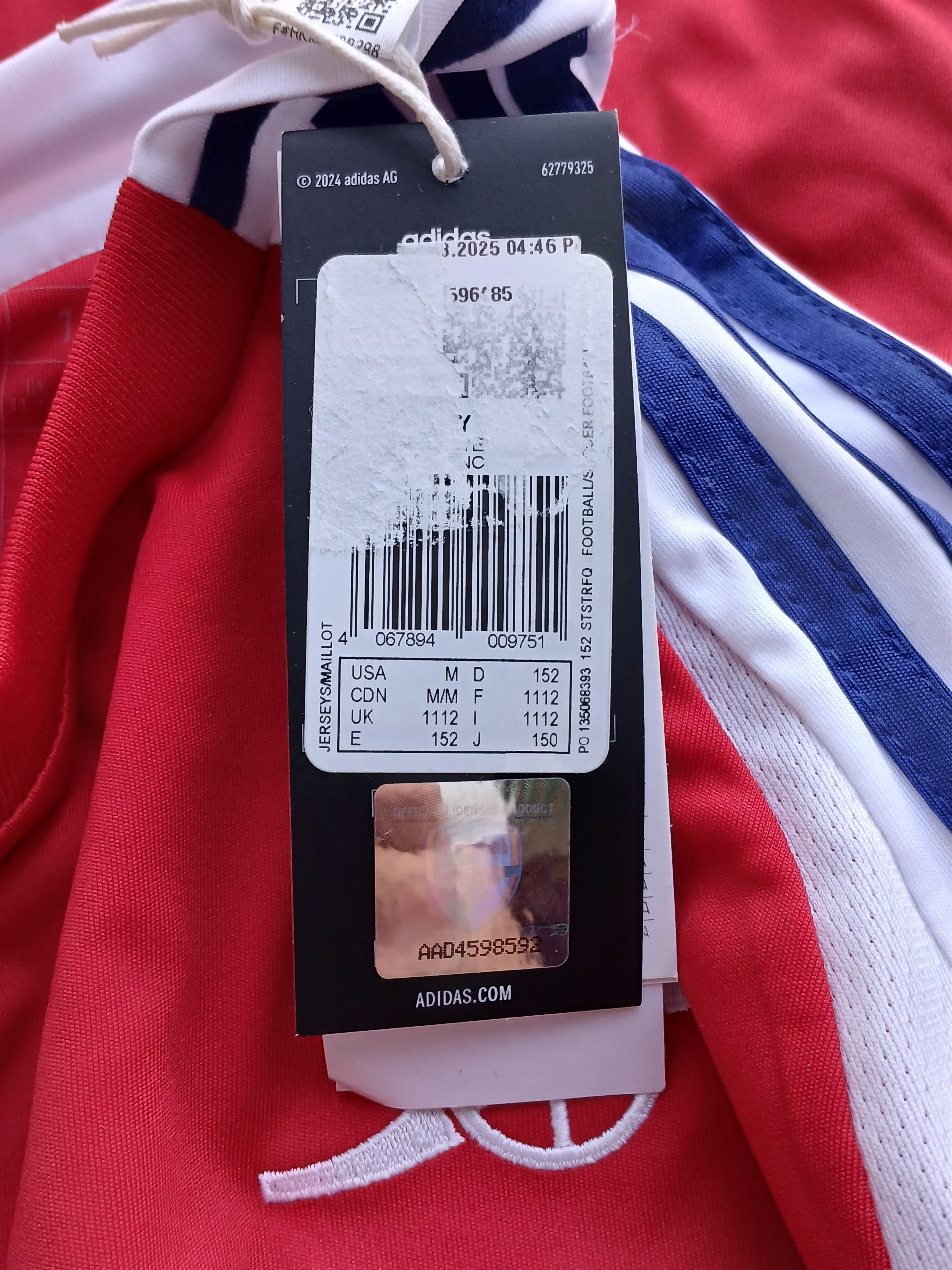Adidas New KIDS Arsenal 24/25 Home Football Jersey T-Shirt Size US M / EU 48-50 / 2 - 12 Thumbnail