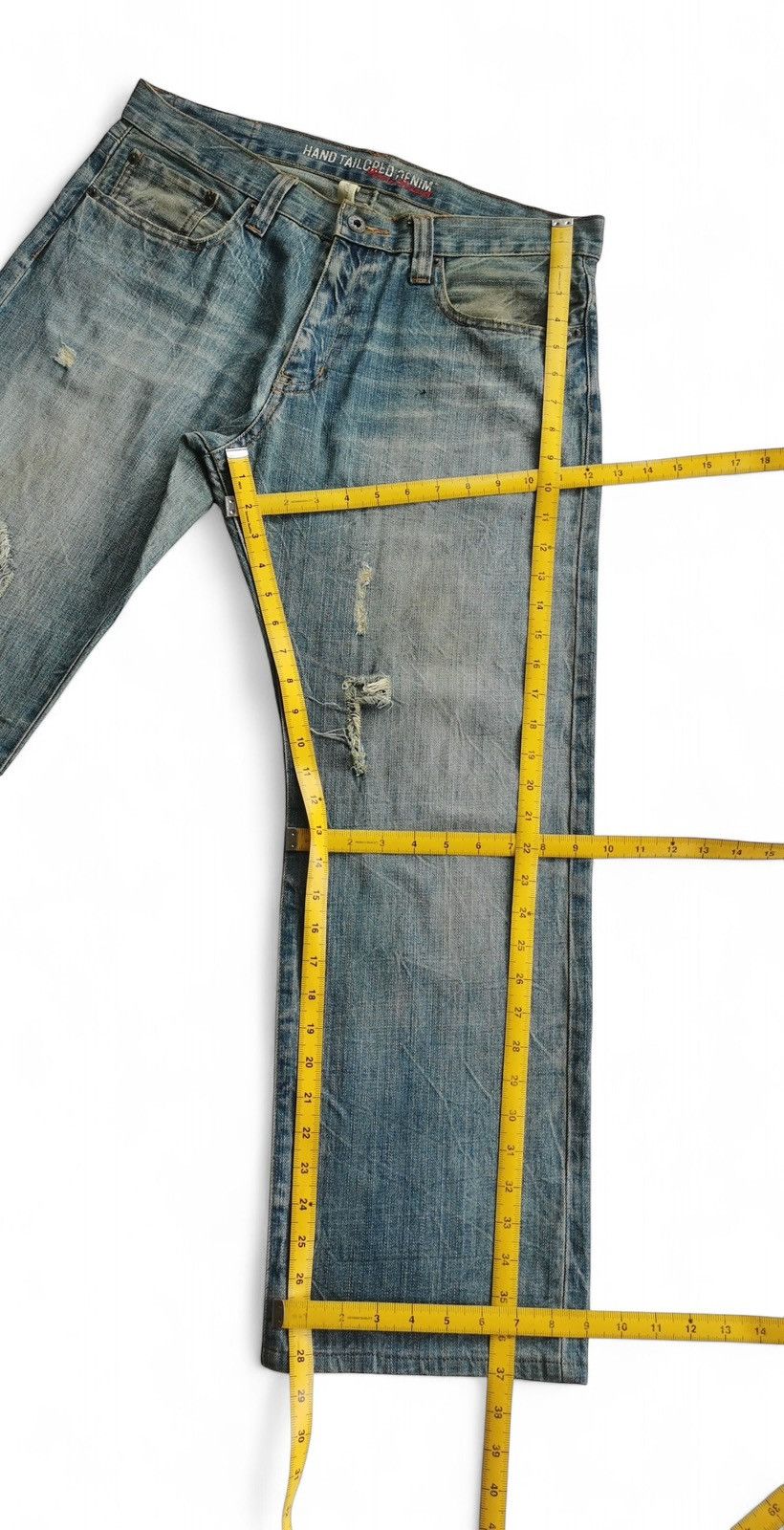 Kapital Free Gate Ripped Mud Wash Jeans Size US 34 / EU 50 - 10 Thumbnail