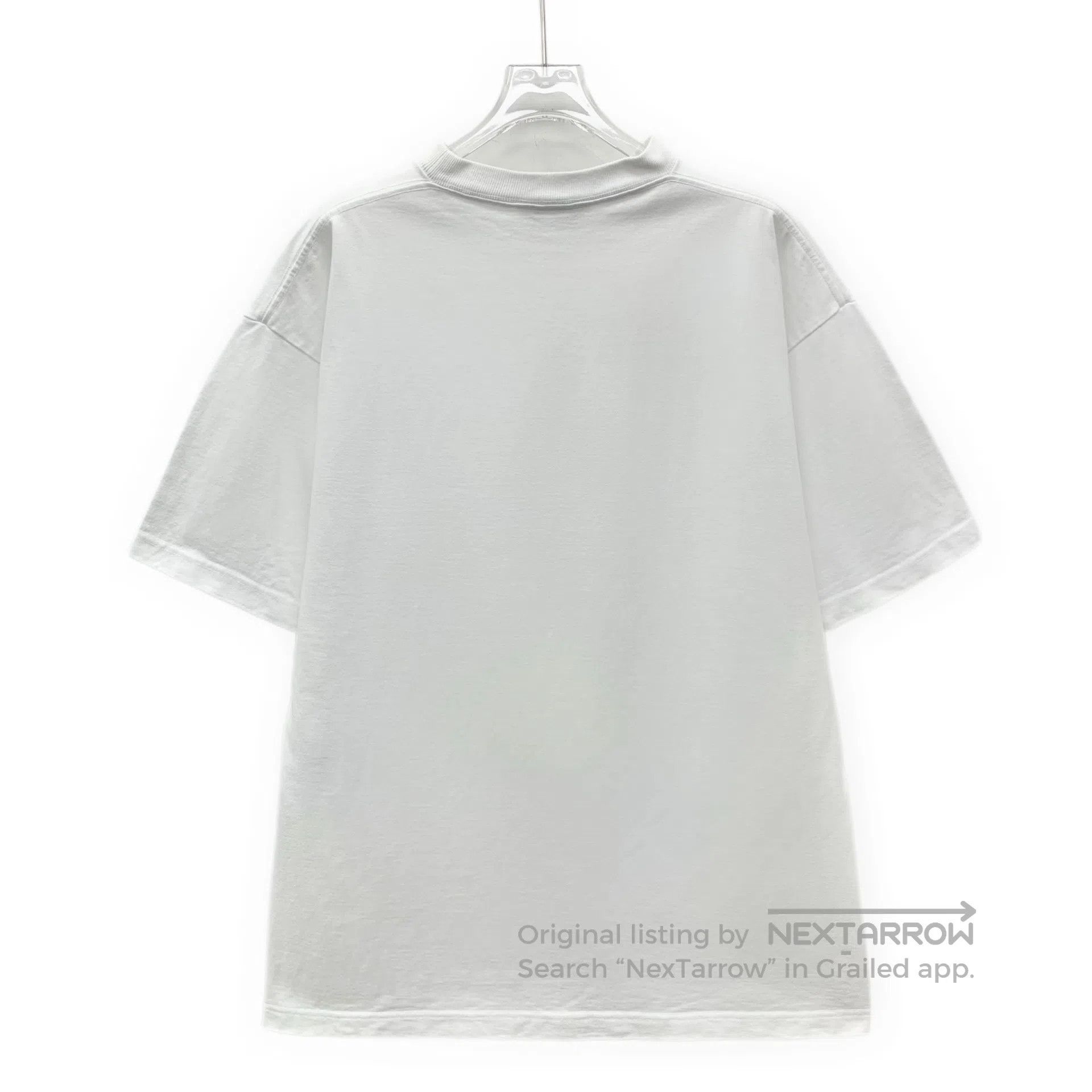 Balenciaga Balenciaga White Logo Letter Printed Cotton Round Neck Sho Size US S / EU 44-46 / 1 - 2 Thumbnail