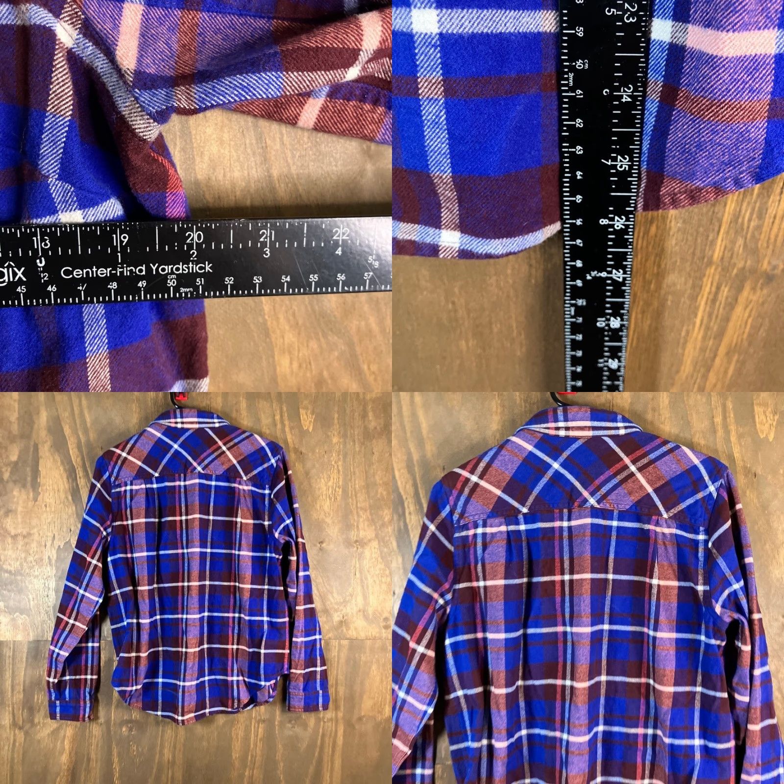 J.Crew J.CREW Shirt Blue Multicolor Plaid Collared 1/2 Zip Long Sleeve Medium Womens Size M / US 6-8 / IT 42-44 - 8 Thumbnail