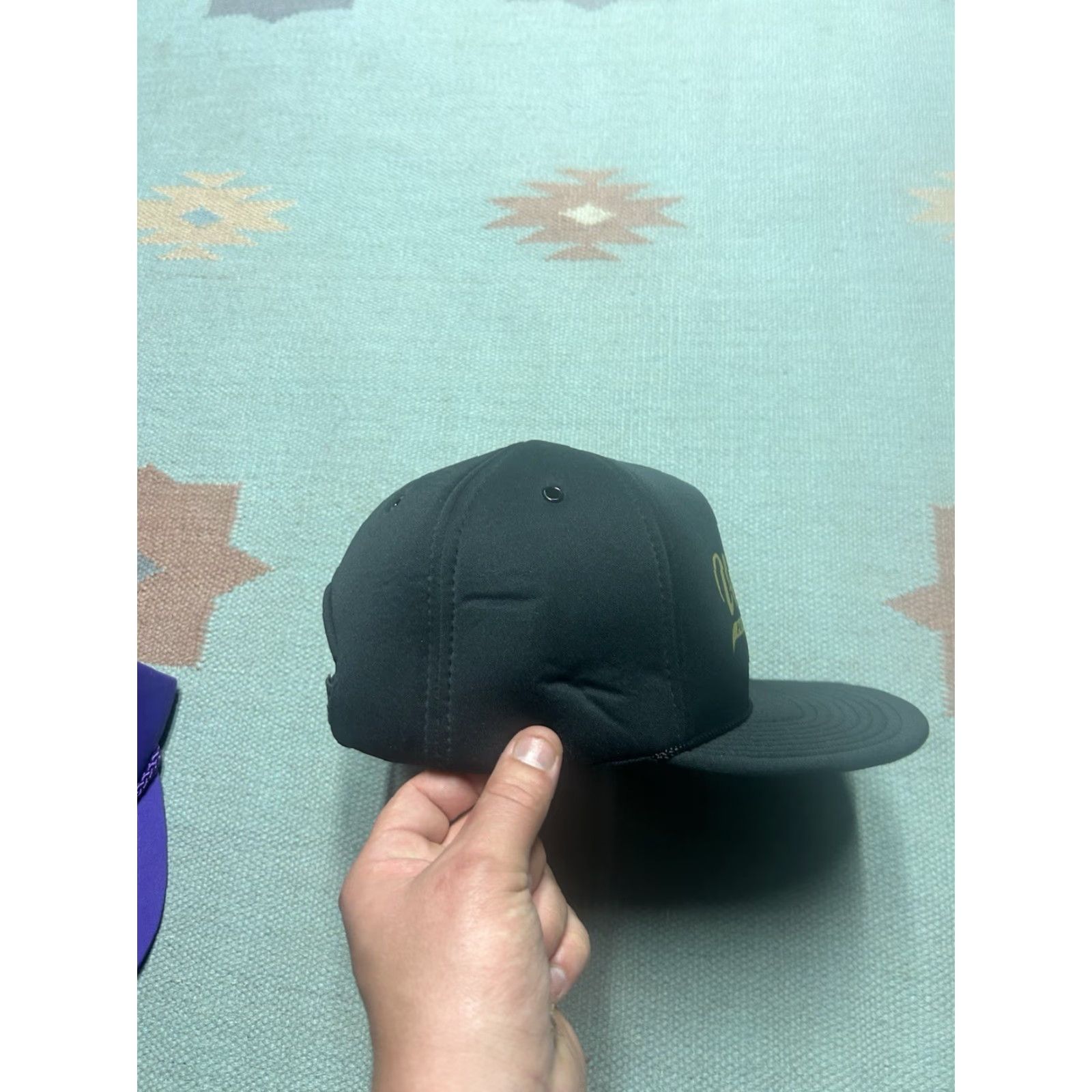 Spell VINTAGE SnapBack Hat Cap valley petroleum oil Michigan black spell out Men Adjustable Black帽? Size ONE SIZE - 8 Thumbnail