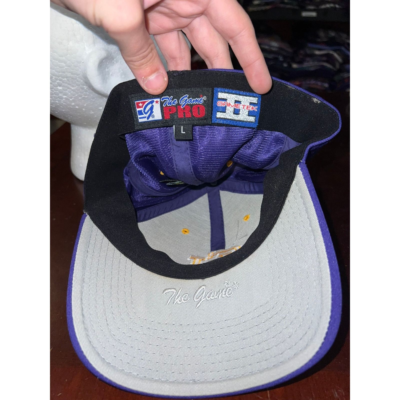 The Game The Game Hat SH Broncos Purple Yellow Fitted Large Pro Cap Size ONE SIZE - 6 Thumbnail