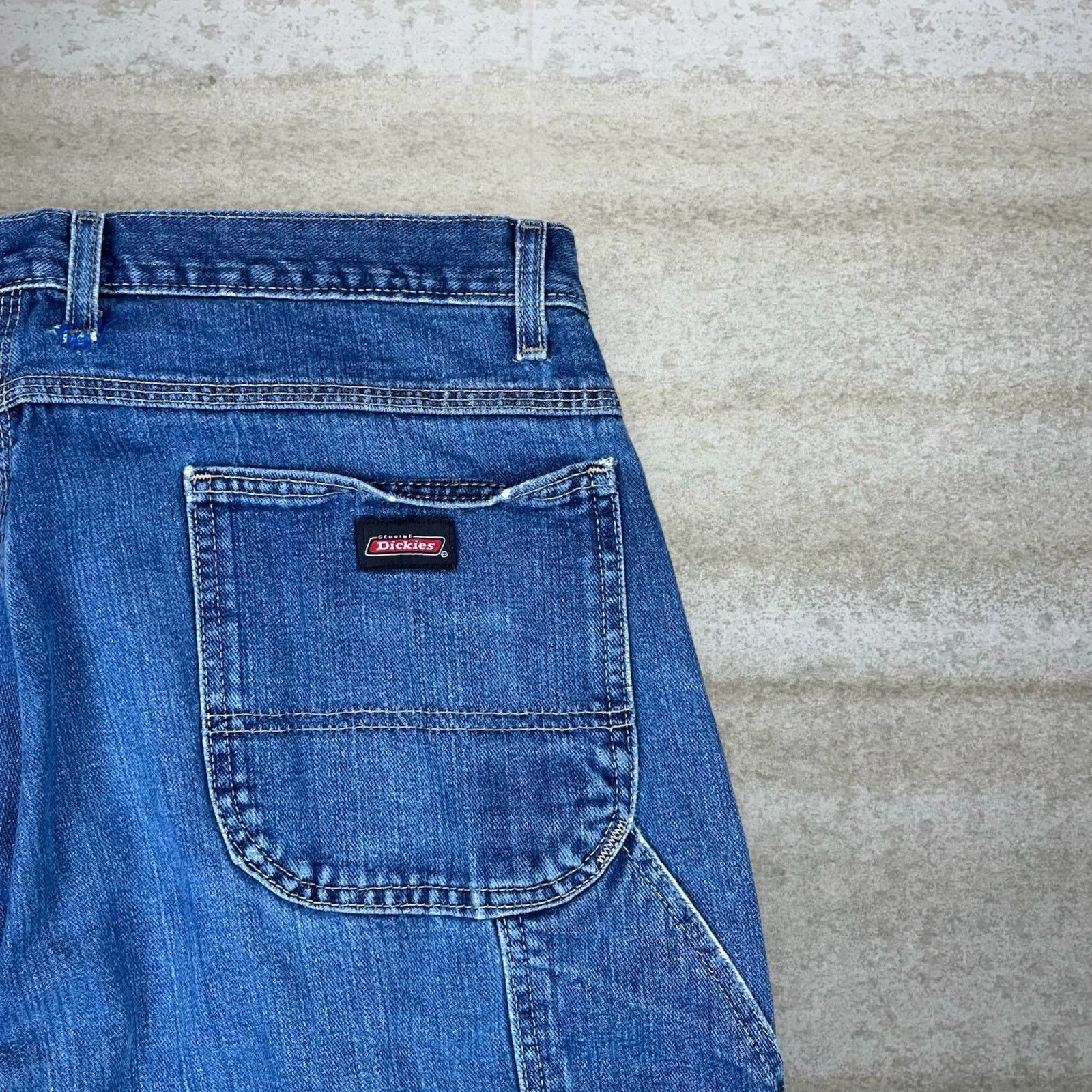 Dickies Vintage 90s Dickies Carpenter Jean 38x30 Relaxed Medium Wash Size US 38 / EU 54 - 3 Thumbnail