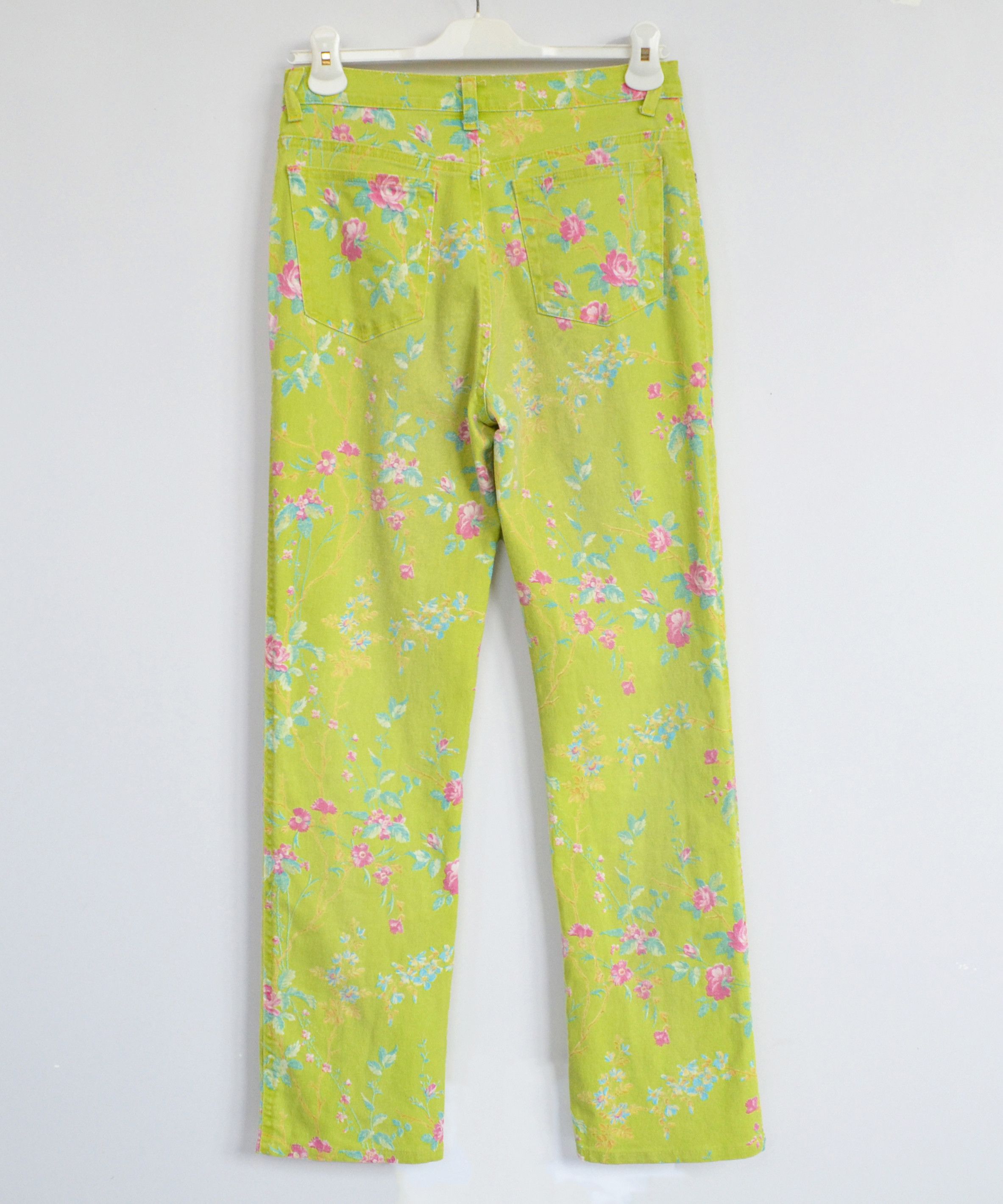 Roberto Cavalli Roberto Cavalli Jeans Pants Floral Print Denim Flower 90s Size 30" / US 8 / IT 44 - 2 Thumbnail