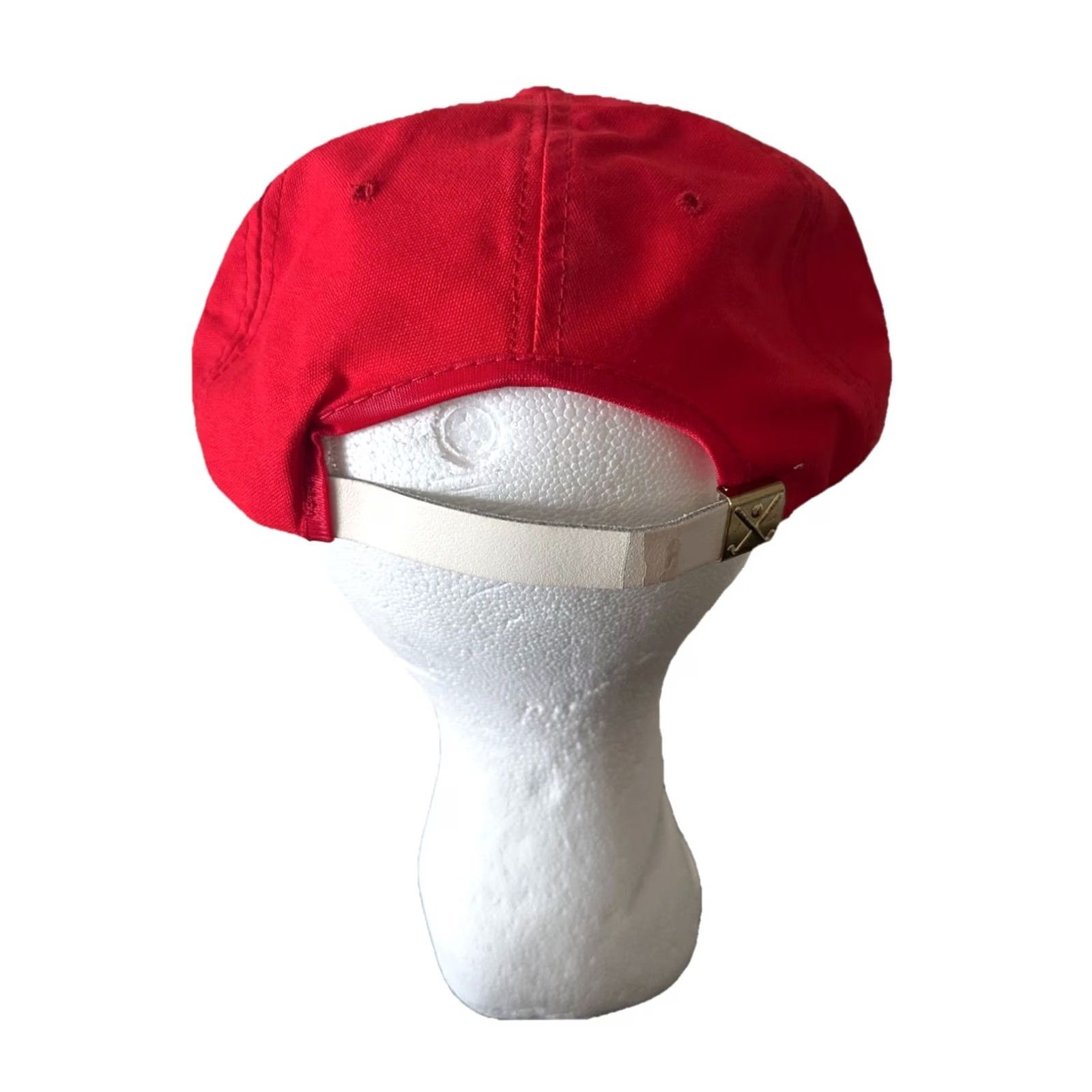 Vintage VINTAGE 80s DuPont Ribbon Strapback Hat Cap Made In USA Red NWOT Rare Cap Size ONE SIZE - 4 Thumbnail