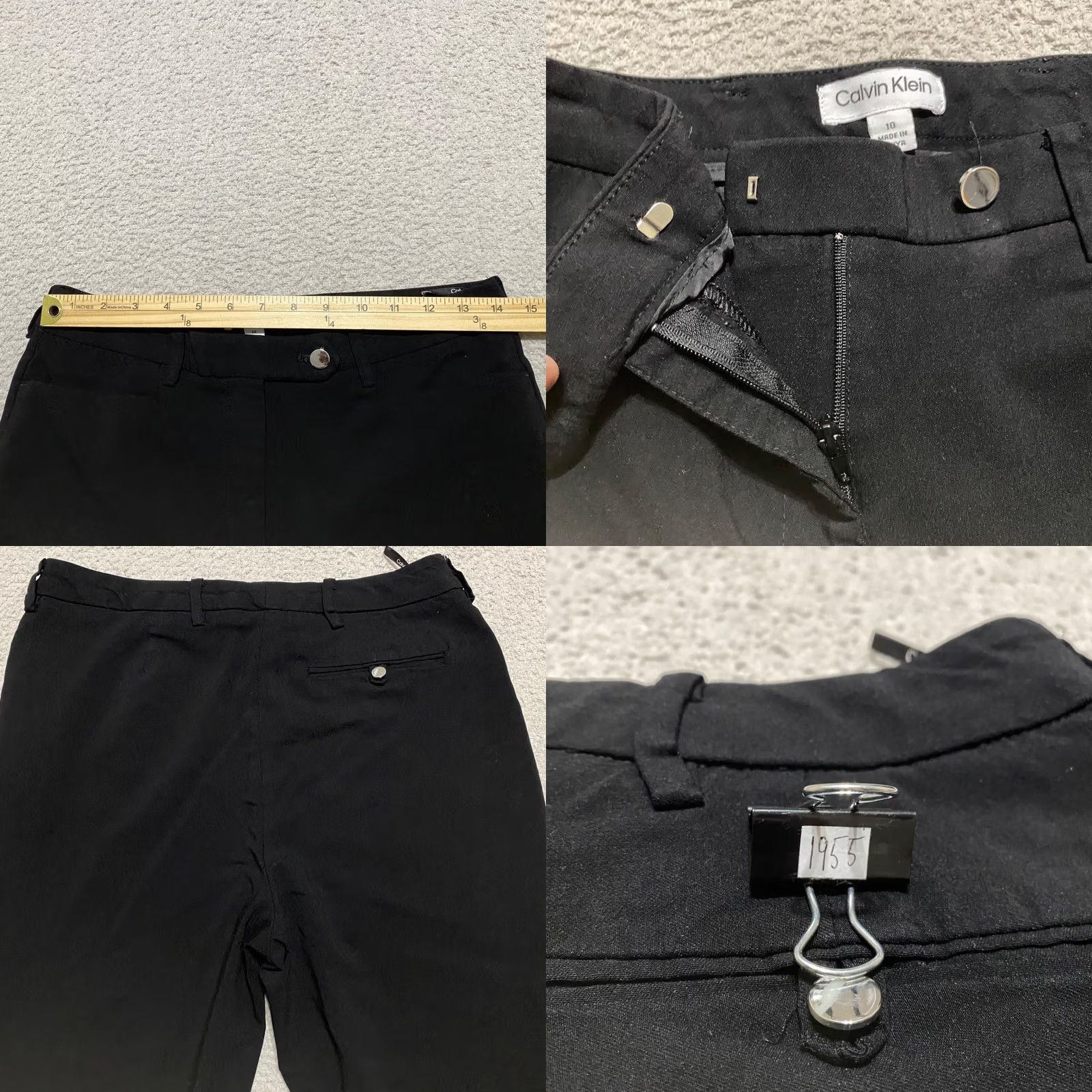 Calvin Klein Calvin Klein Pants Womens sz 10 Black Dress Pants High Rise Bootcut Business Trousers Size 32" / US 10 / IT 46 - 8 Thumbnail