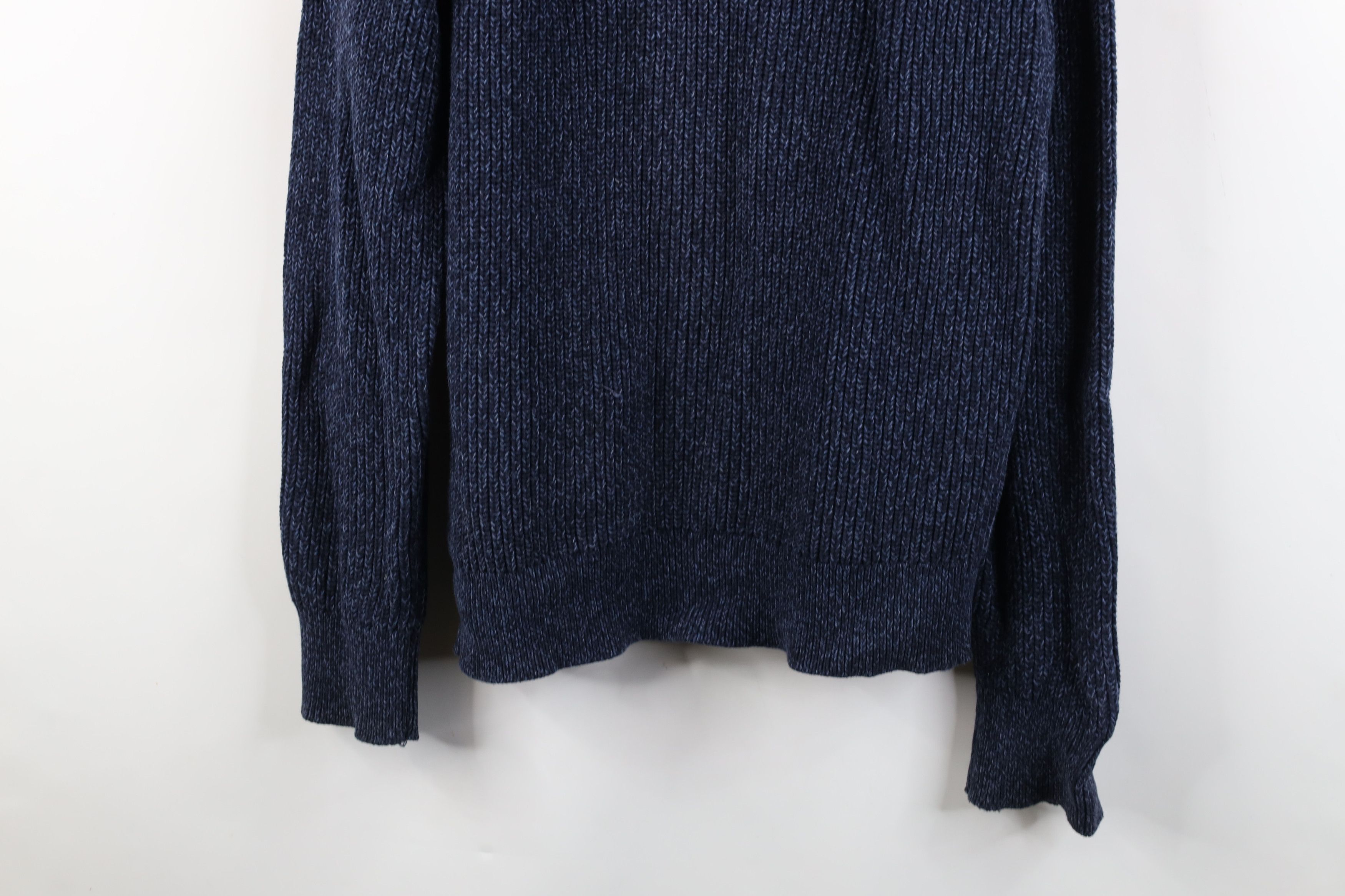 J.Crew J Crew Chunky Ribbed Knit Crewneck Sweater Heather Blue Size XL / US 12-14 / IT 48-50 - 3 Thumbnail