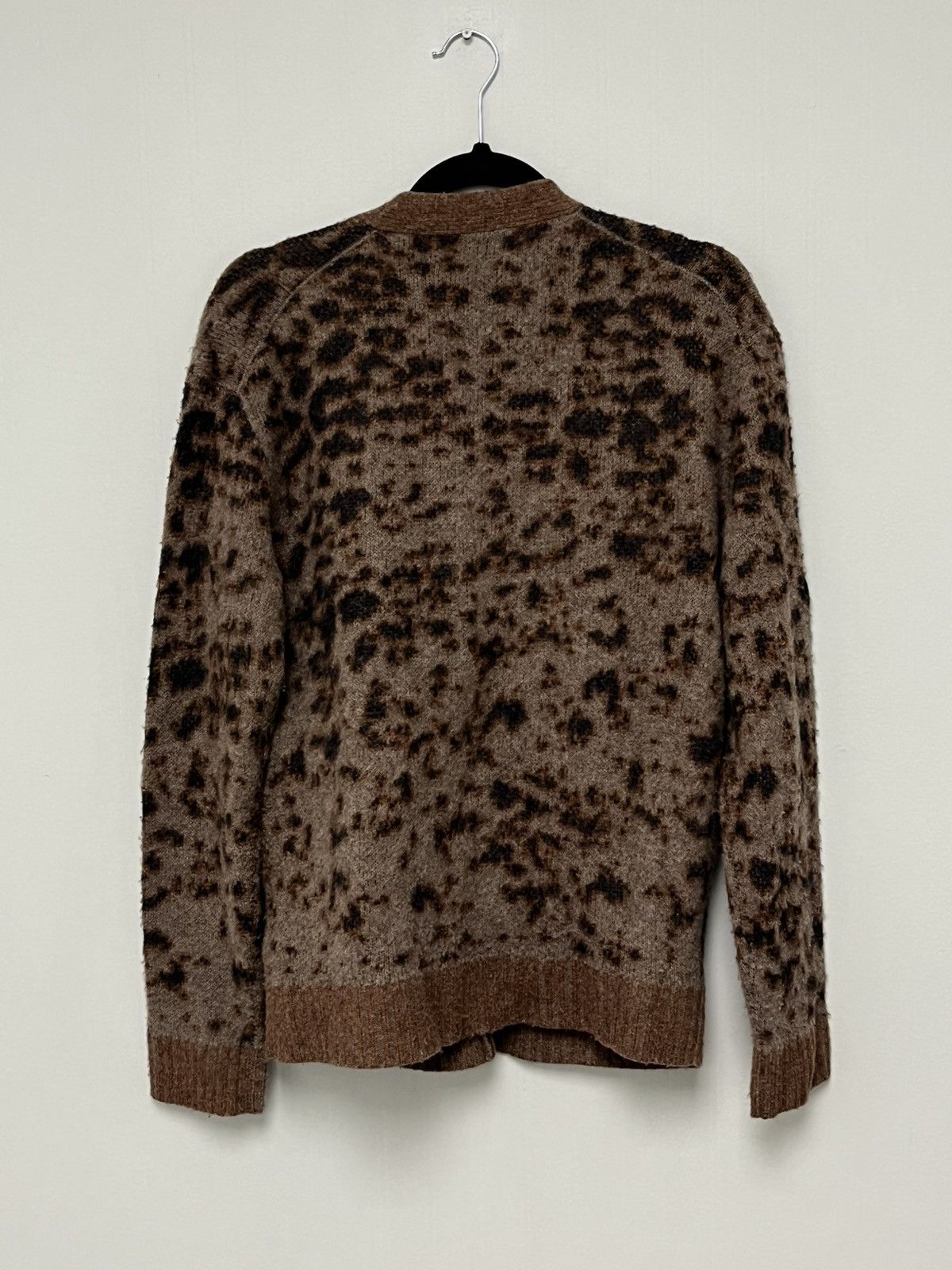 John Varvatos Leopard Jacquard Cardigan. Small Size US S / EU 44-46 / 1 - 10 Thumbnail