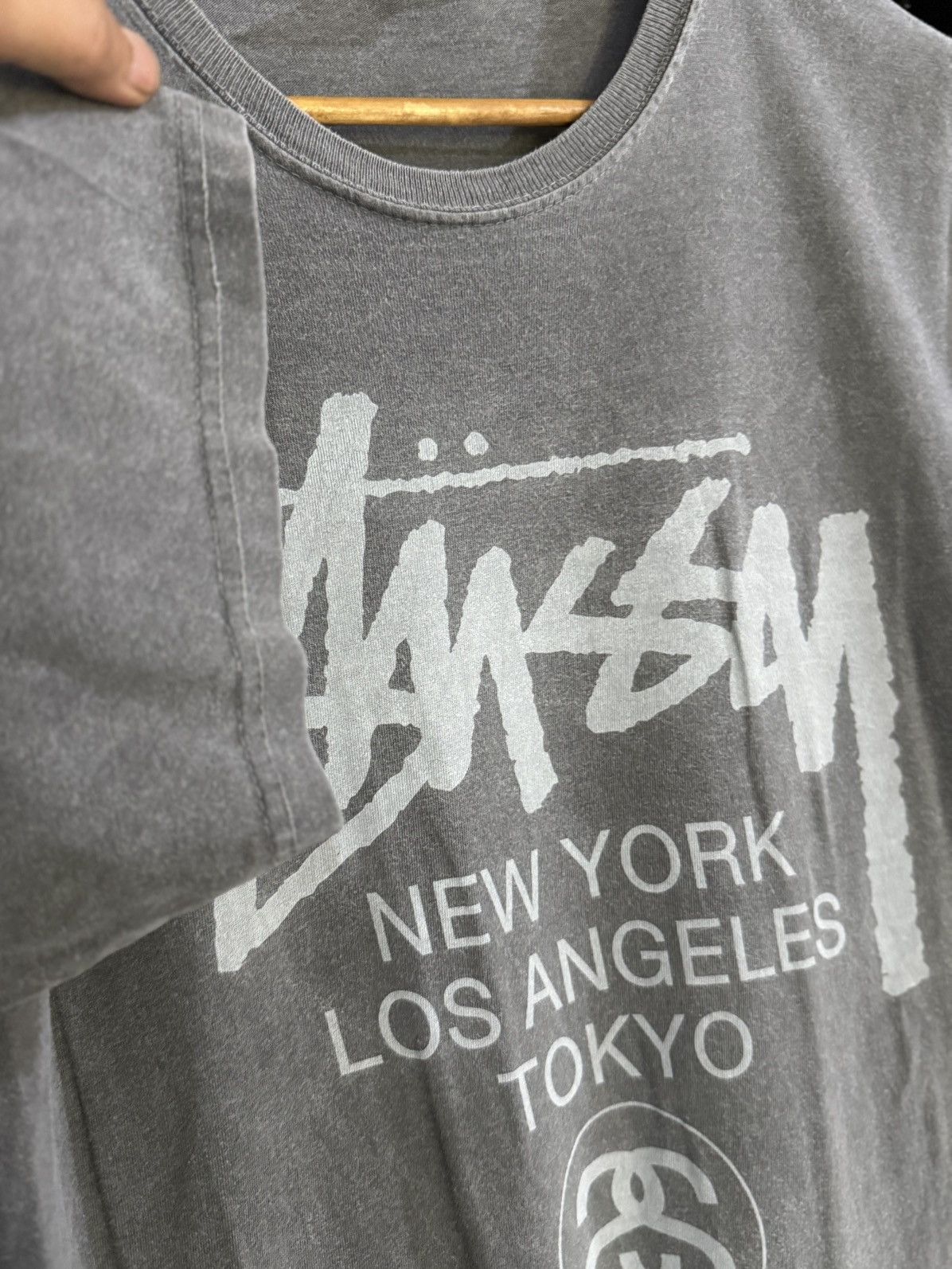 Stussy Vintage Stussy Tour Streetwear Faded Black Tee Size US M / EU 48-50 / 2 - 7 Thumbnail