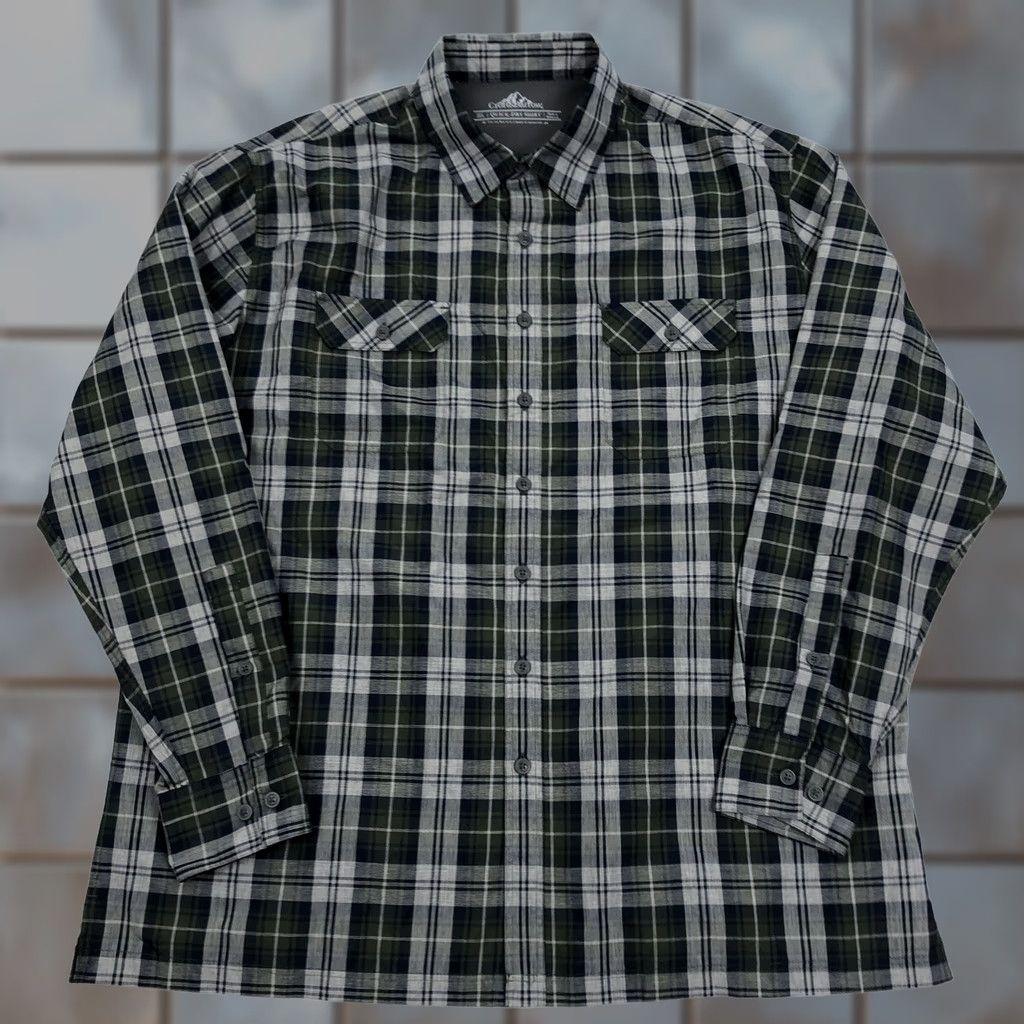 Croft & Barrow Croft & Barrow Men's XL Quick-Dry Plaid Button-Down Long Sleeve Shirt Size US XL / EU 56 / 4 - 1 Thumbnail