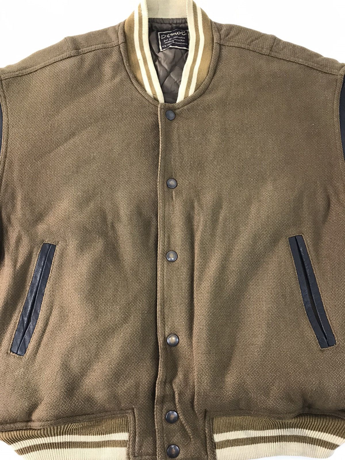Vintage Demob Men DRH Simple Varsity Jacket Leather Sleeve Size US L / EU 52-54 / 3 - 3 Thumbnail