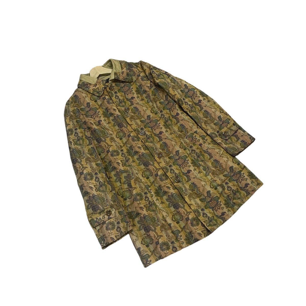 Japanese Brand Vintage Gekko Floral Patterned Long Jacket - Made in Japan Size S / US 4 / IT 40 - 10 Thumbnail