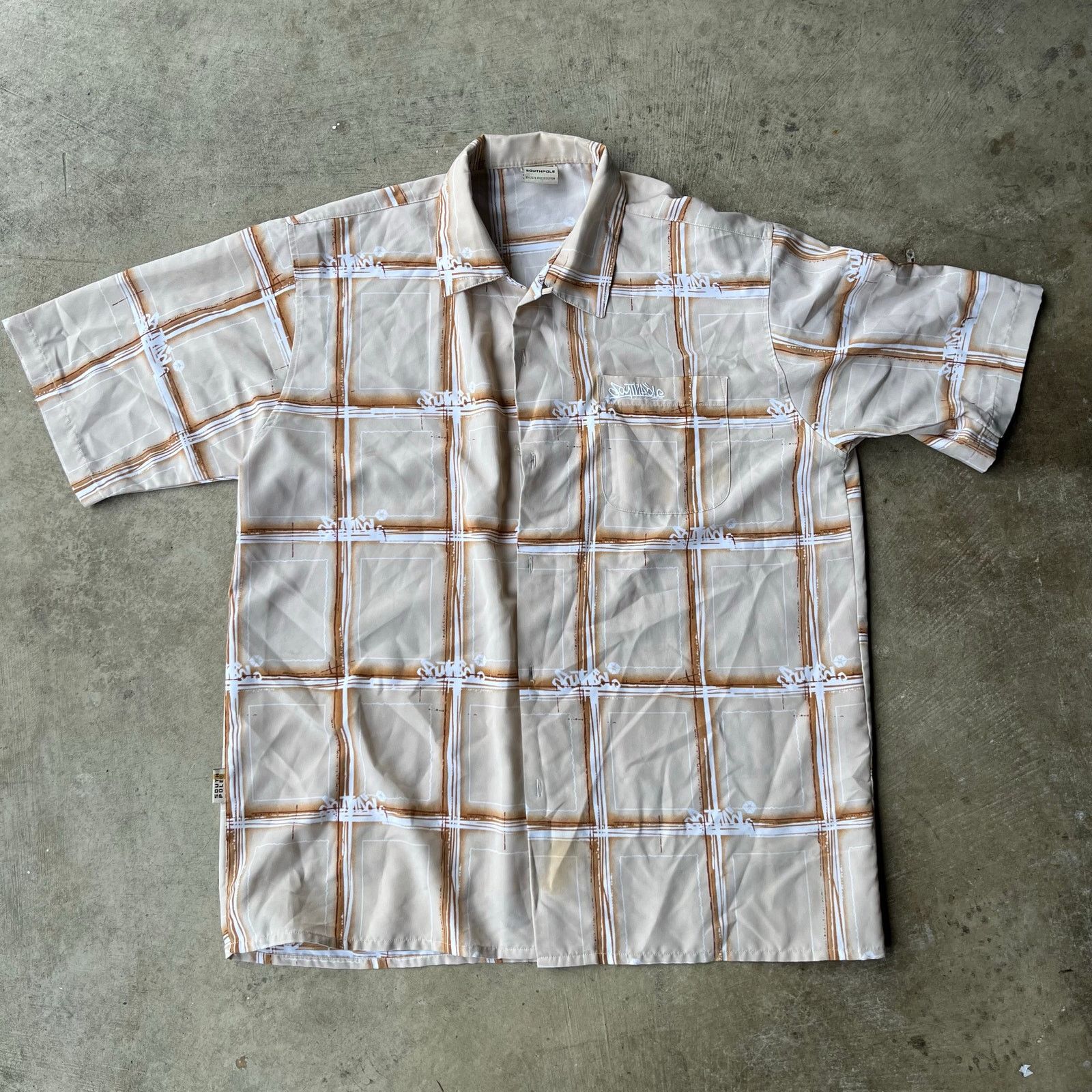 Vintage VINTAGE SOUTHPOLE Y2K BUTTON UP SHIRT XL BAGGY HIPHOP Size US XL / EU 56 / 4 - 1 Thumbnail