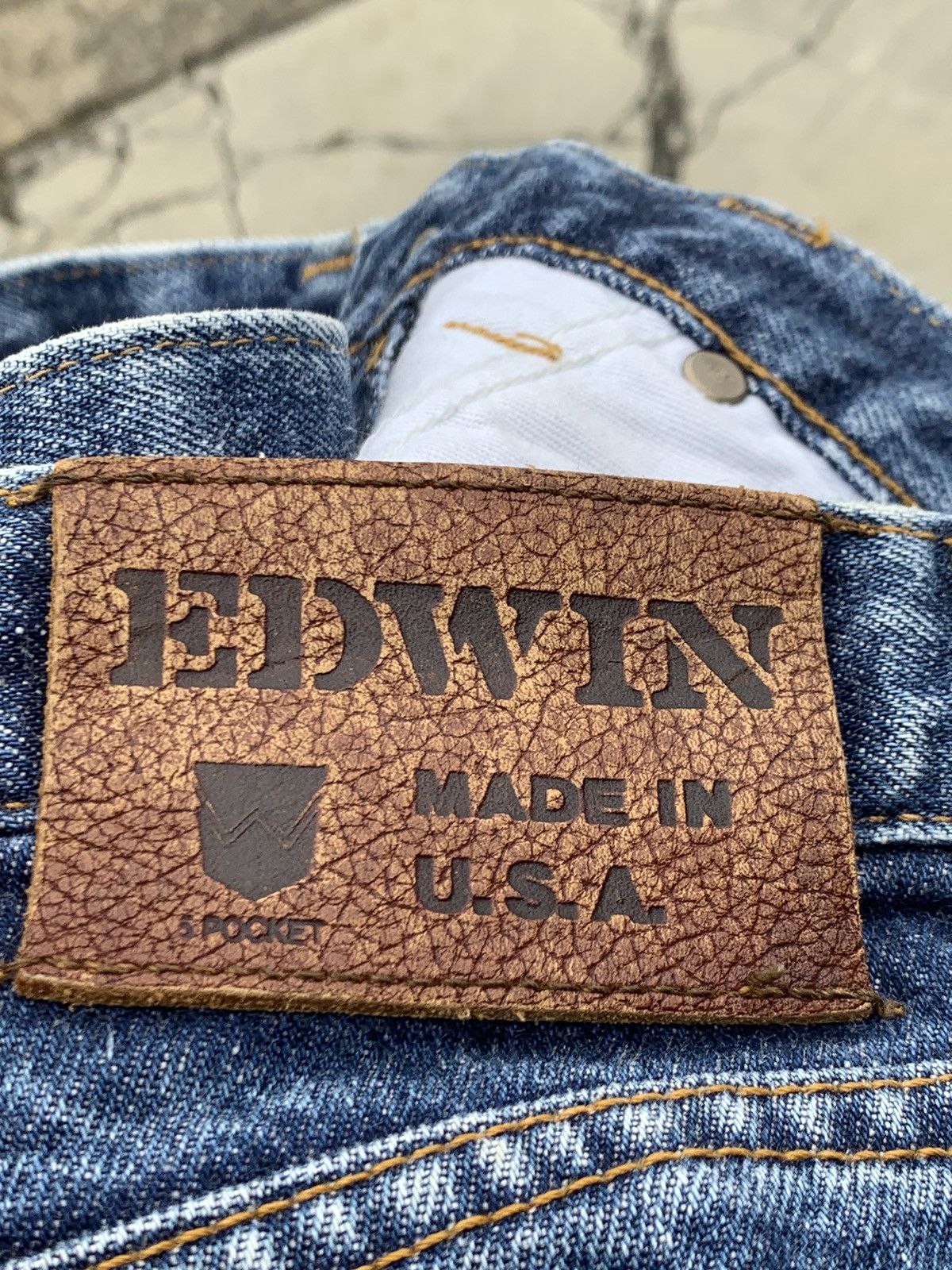 Edwin Vtg 80s Edwin Made in USA 🇺🇸. Rare item Size US 29 - 11 Thumbnail