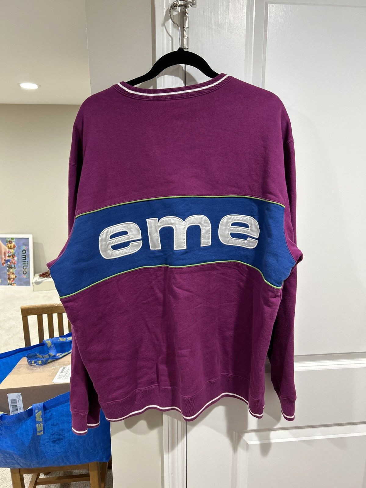 Supreme Supreme Piping Crewneck Purple Plum Blue Size X-Large Size US XL / EU 56 / 4 - 3 Thumbnail