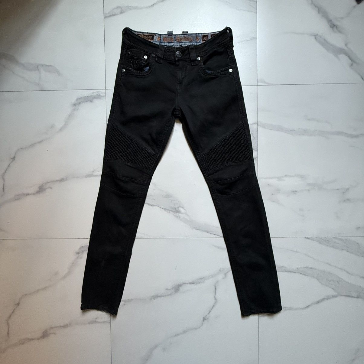 Rock Revival Rock Revival Granger Biker Black Jeans Size US 32 / EU 48 - 2 Thumbnail