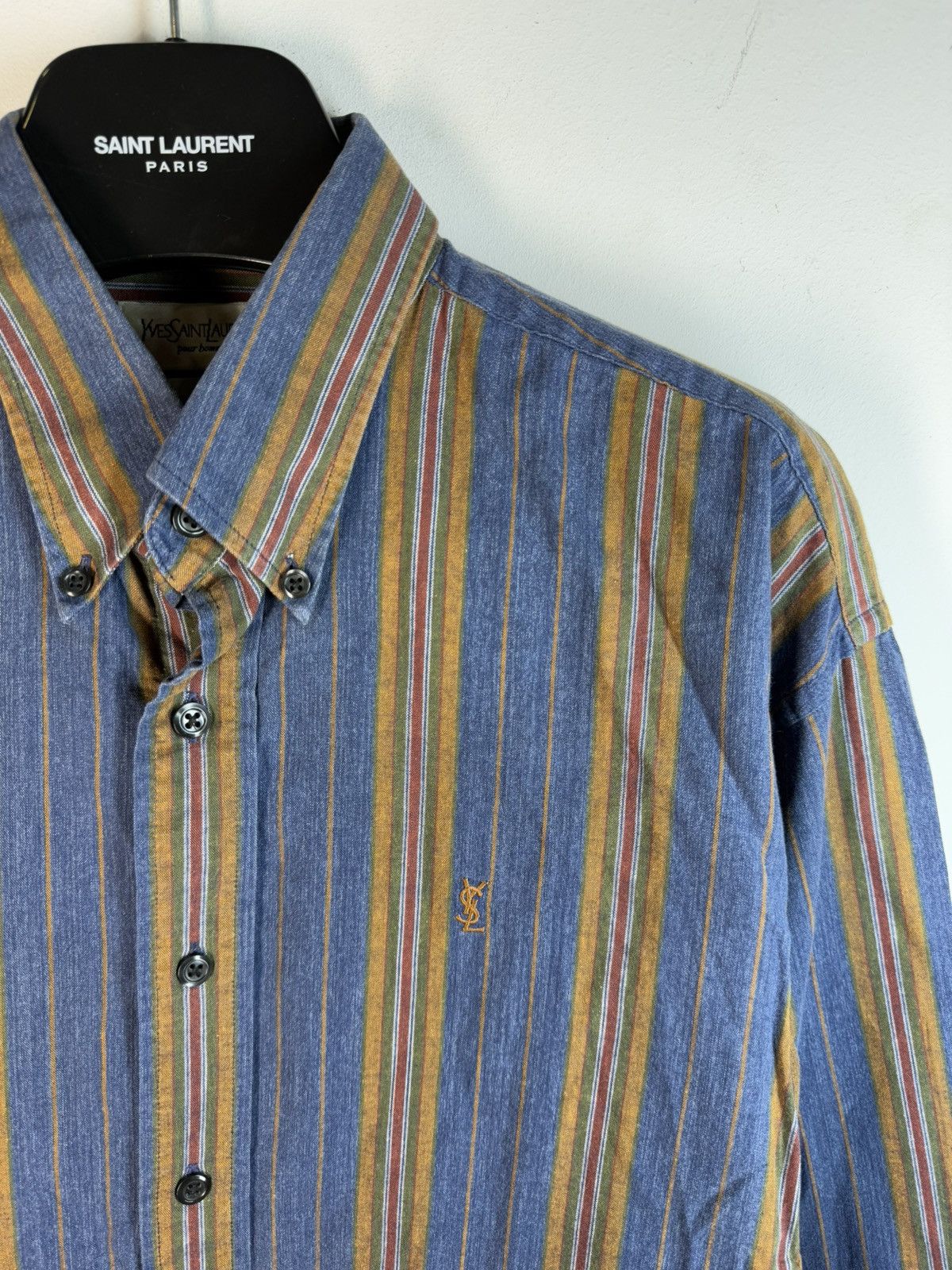Yves Saint Laurent YSL Shirt Cotton Logo Soft Size US L / EU 52-54 / 3 - 16 Thumbnail