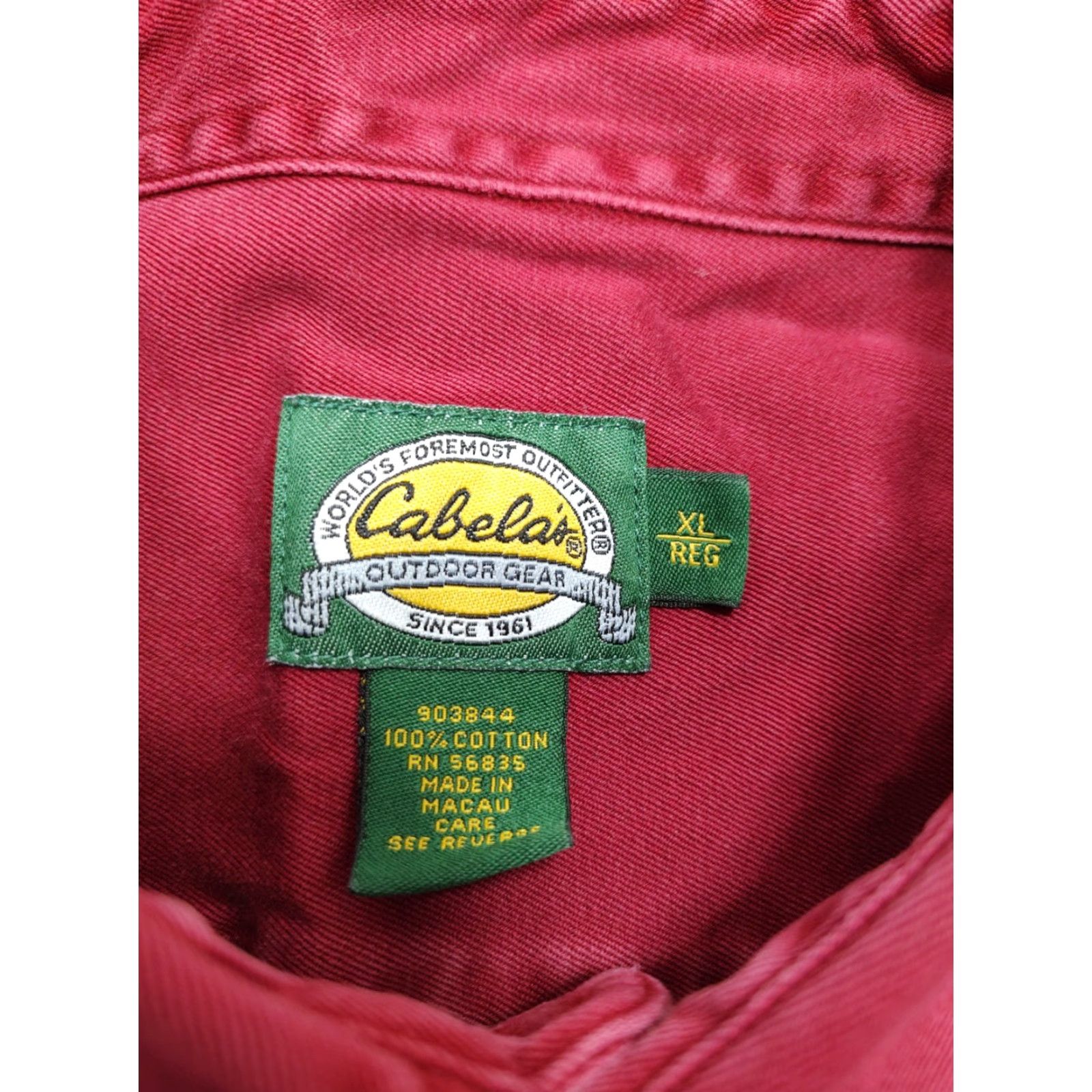 Vintage VINTAGE Cabela's Shirt Men XL Red Cotton Canvas Western Button-Up Casual Workwear Pocketed Button-Down Size US XL / EU 56 / 4 - 4 Thumbnail