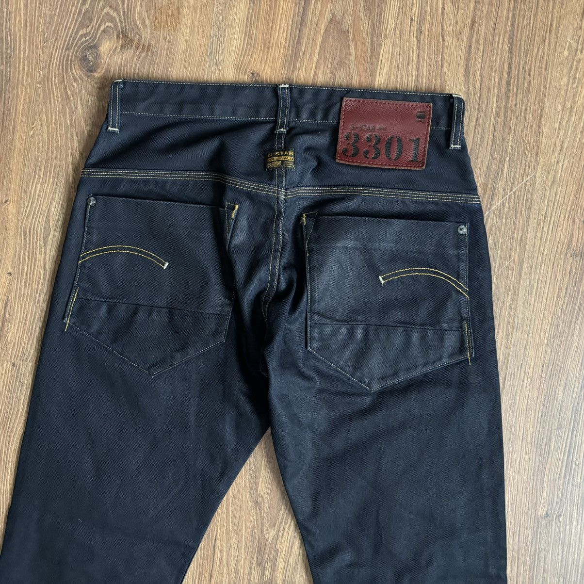 G-Star G-Star Raw Waxed Denim Jeans Pants Men’s 32x32 Navy Blue Size US 32 / EU 48 - 5 Thumbnail