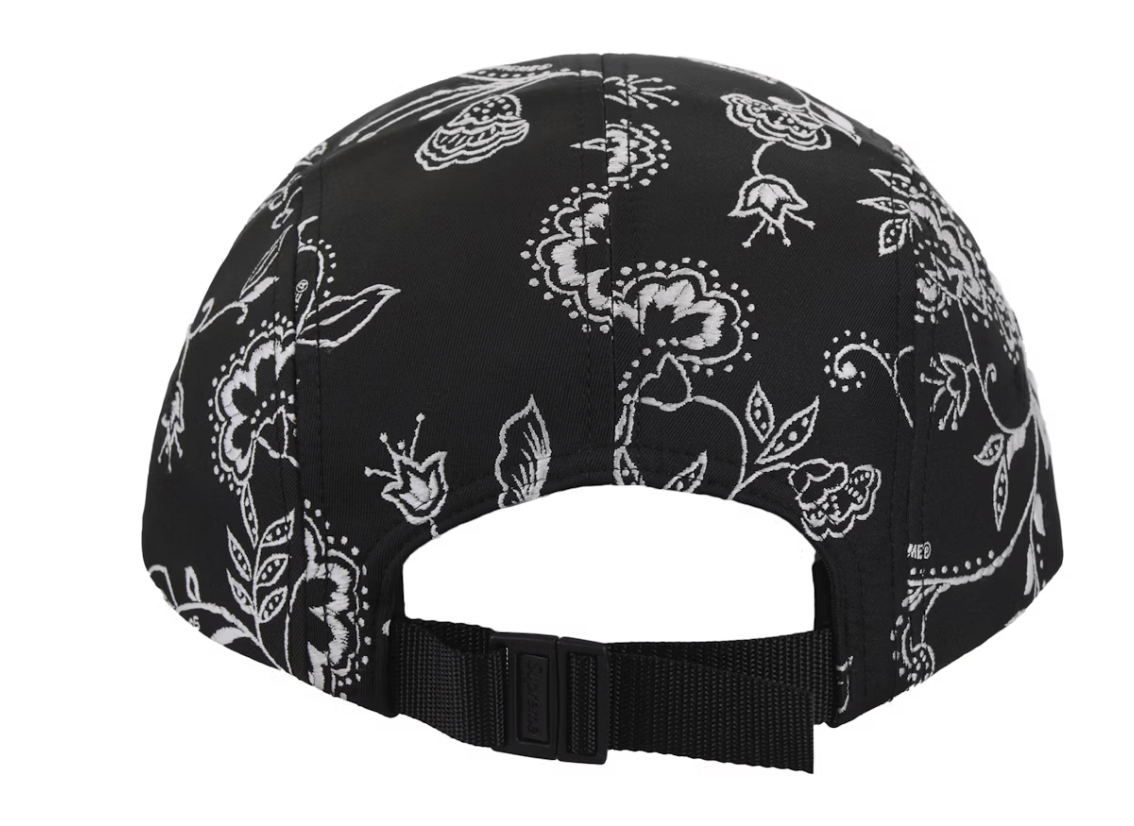 Supreme Supreme Floral Jacquard Camp Cap Black Sz Adjustable Size ONE SIZE - 2 Thumbnail
