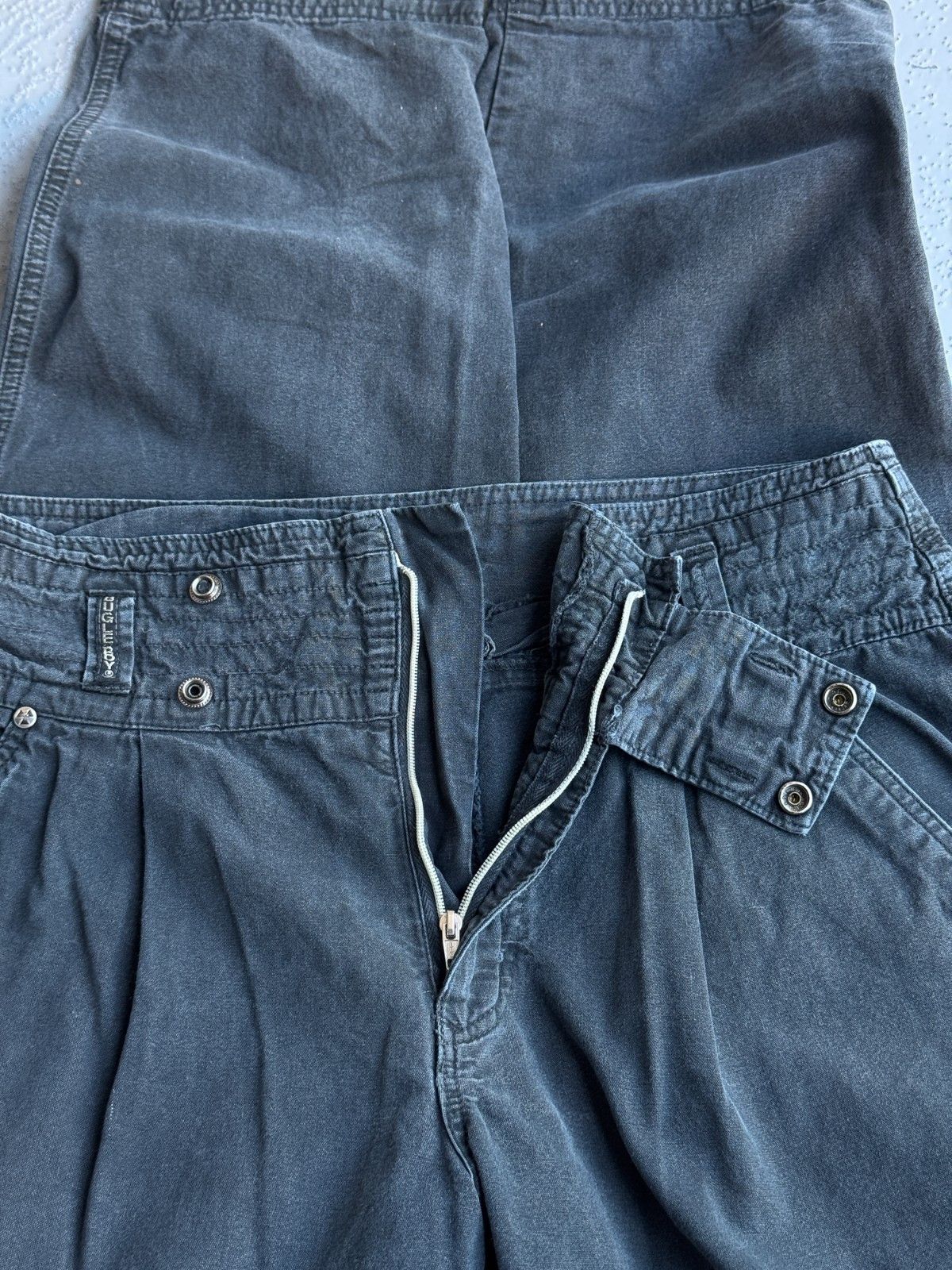Bugle Boy Vintage 90s Cargo Pants Gray Cotton Military Grunge 34x36 Size US 34 / EU 50 - 7 Thumbnail